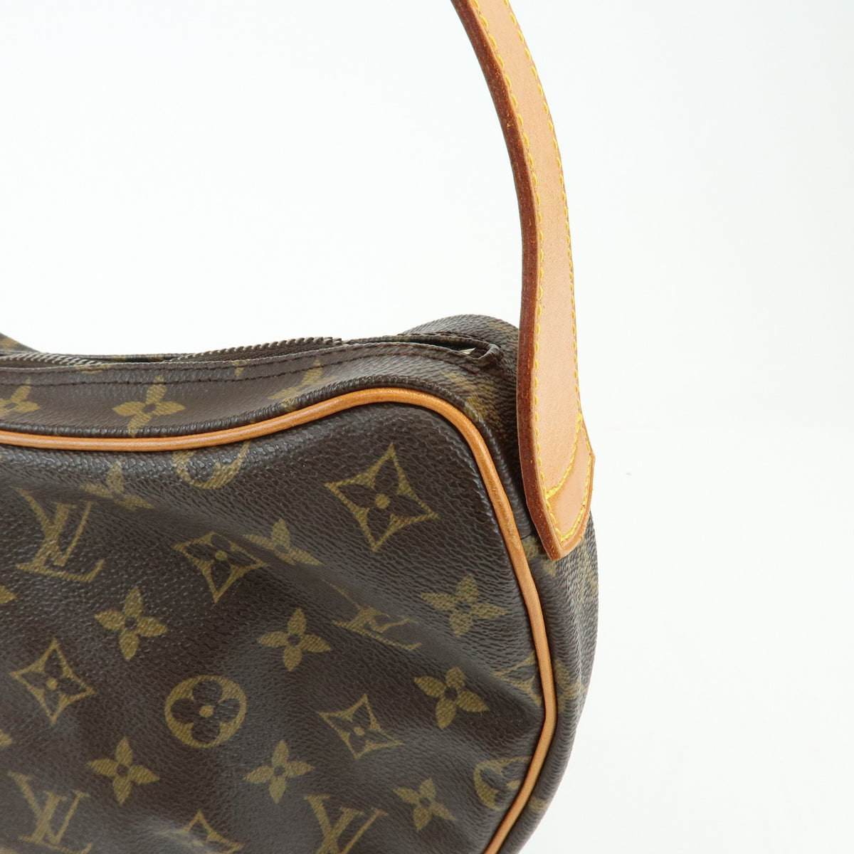 Louis Vuitton Monogram Croissant MM Leather Shoulder Bag Brown M51512