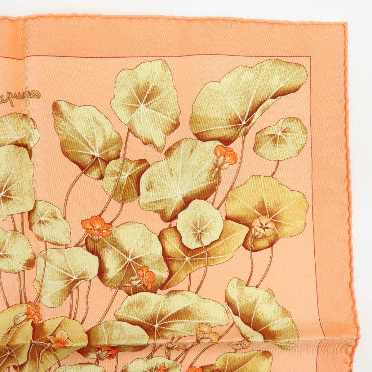 HERMES Carre 45 Lot of 2 Silk 100% Scarf Les Capucines EFFLUVES