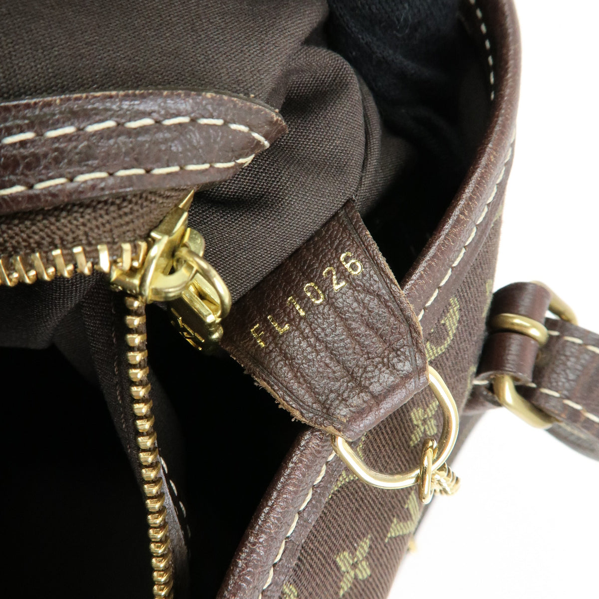 Louis Vuitton Monogram Mini Lin Bucket PM Canvas Tote Bag Ebene M95226
