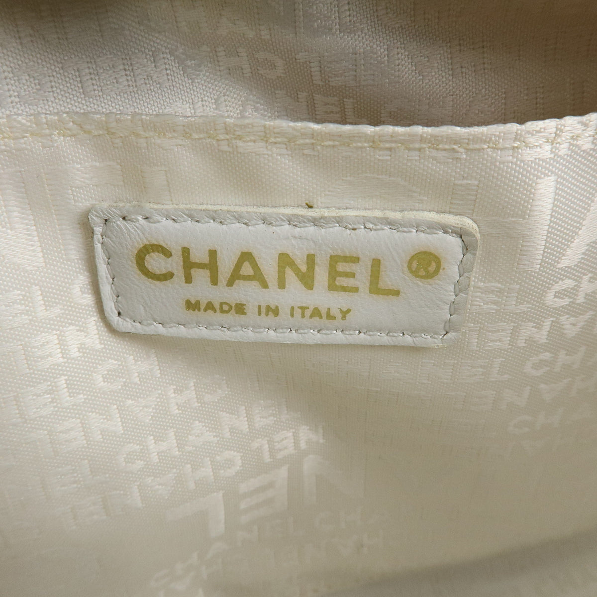 CHANEL Chocolate Bar COCO Mark Canvas Shoulder Bag Hand Bag Black White