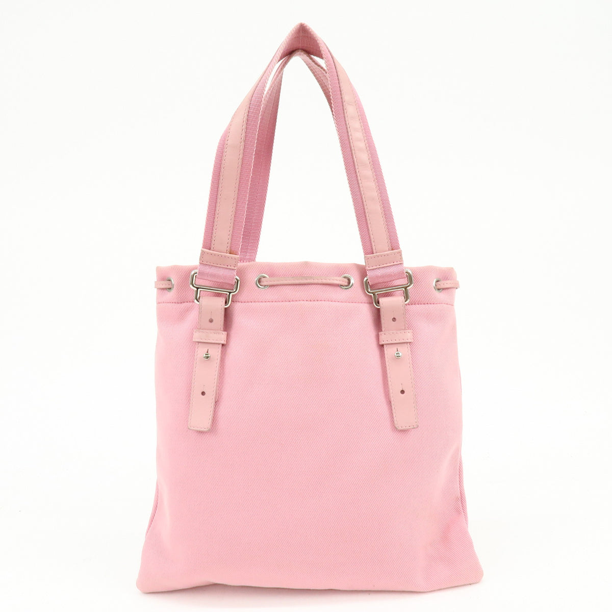 SAINT LAURENT PARIS Kahara Cassandra Canvas Leather Tote Bag 123435