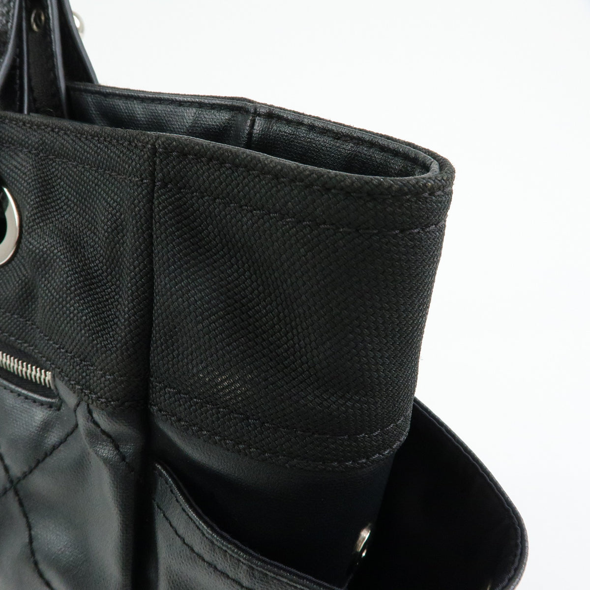 CHANEL Paris Biarritz GM PVC Leather Tote Bag Shoulder Bag Black