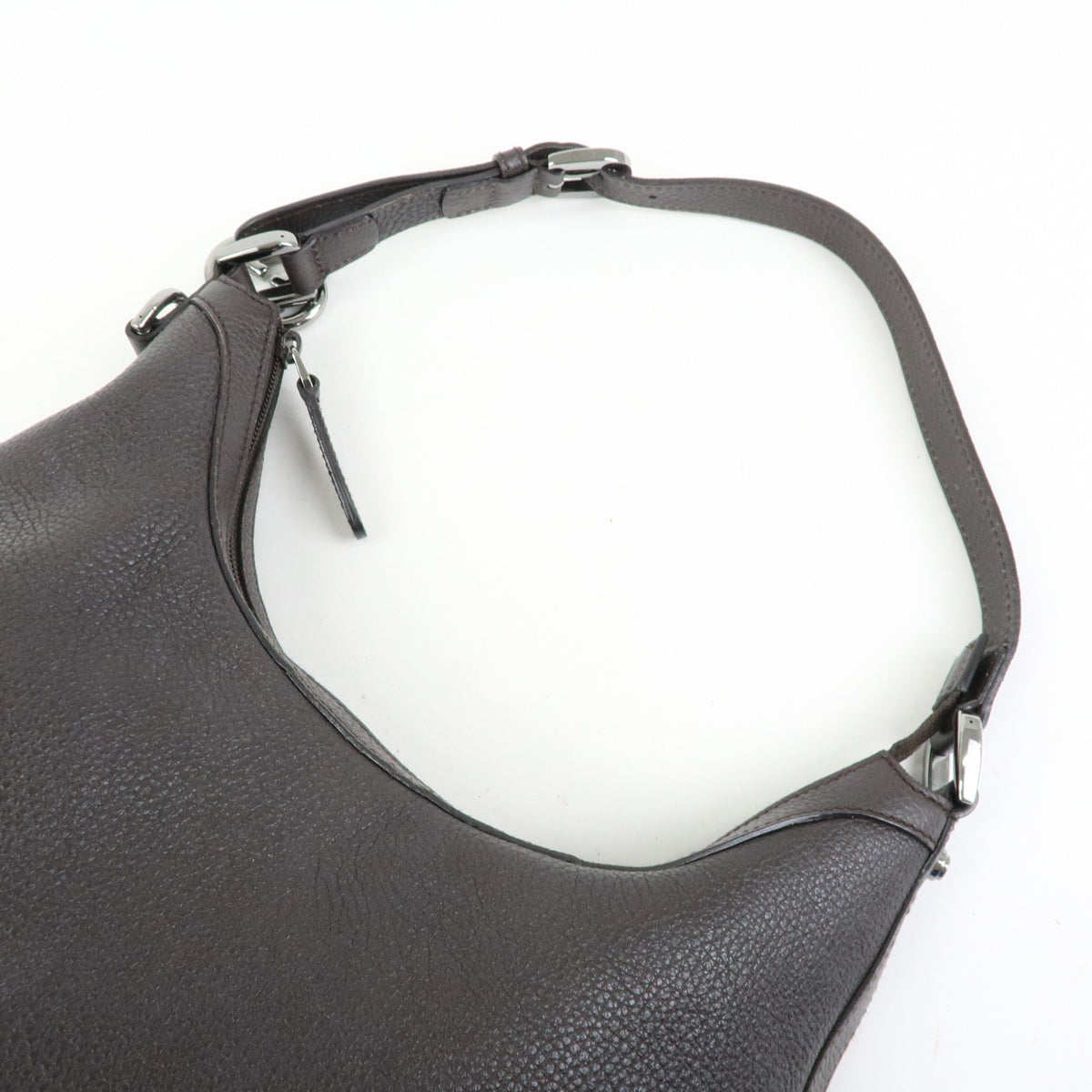 GUCCI Interlocking G Leather Shoulder Bag Hand Bag Dark Brown 339553