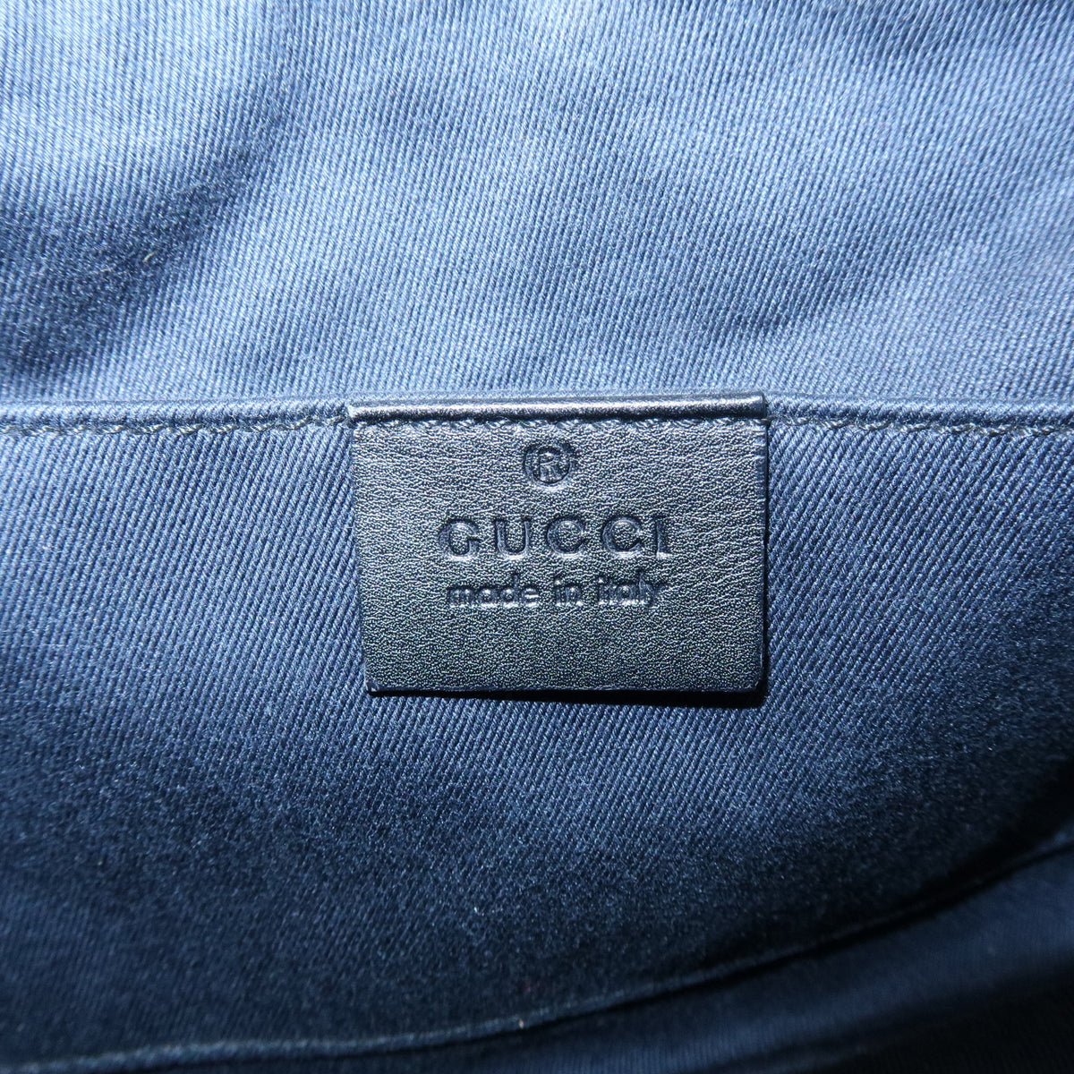 GUCCI GG Denim Leather Hand Bag Shoulder Bag Black 32160