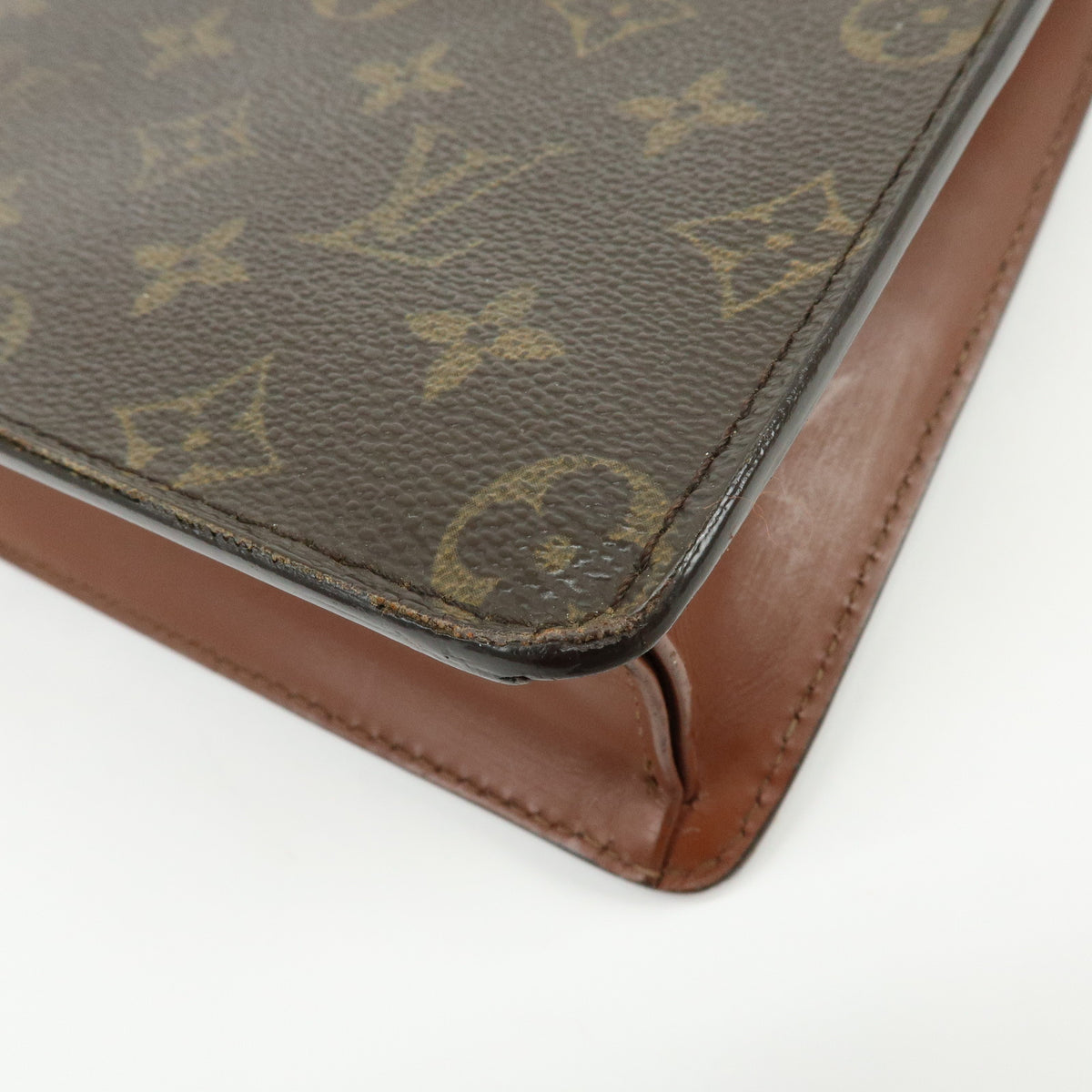 Louis Vuitton Monogram Pochette Homme Clutch Bag Brown M51795