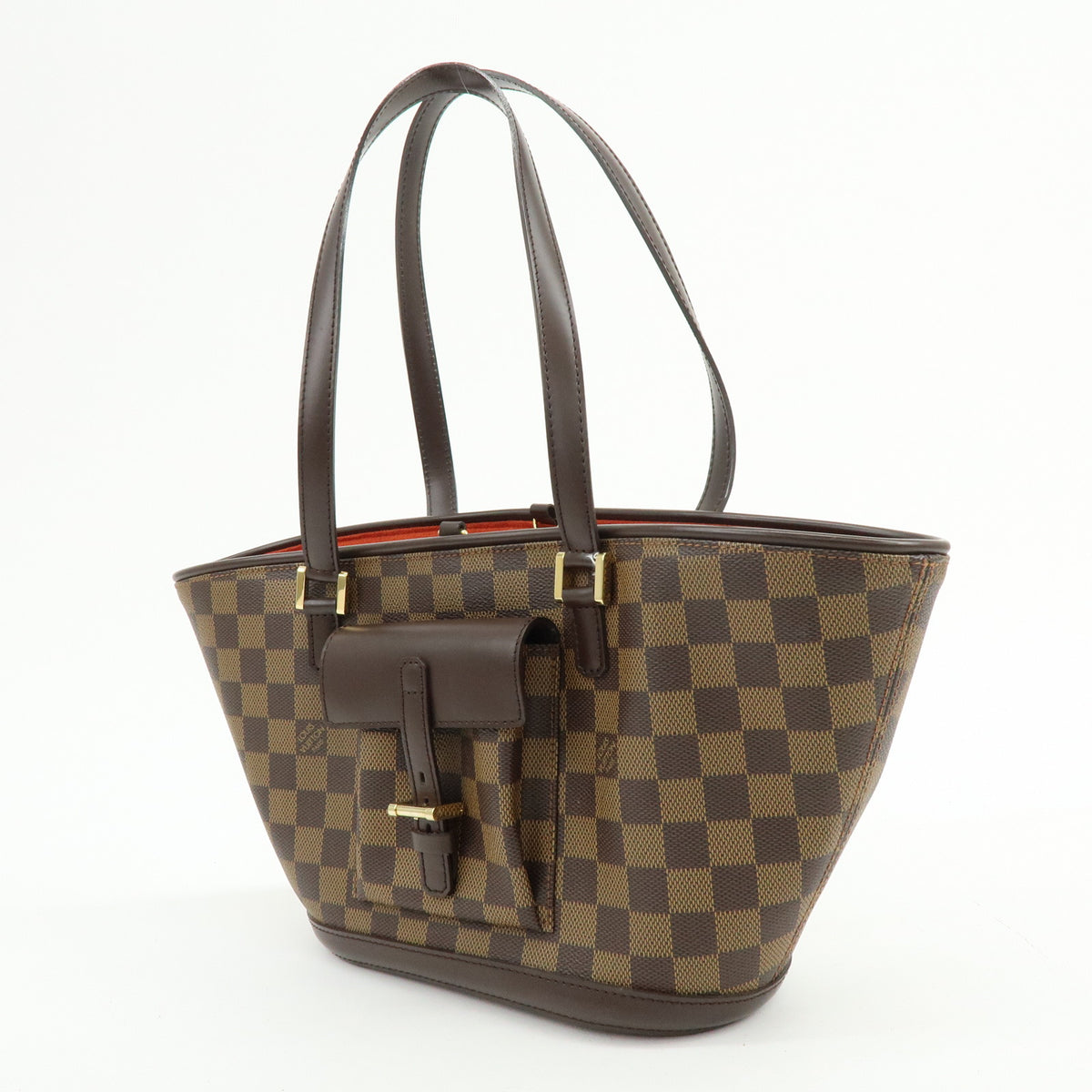 Louis Vuitton Manosque PM Damier Canvas Tote Bag Hand Bag Ebene N51121