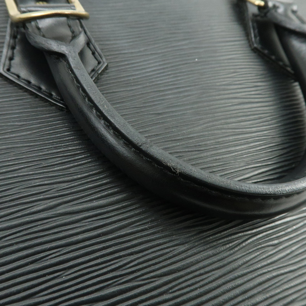 Louis Vuitton Epi Alma PM Leather Hand Bag Noir Black M52142
