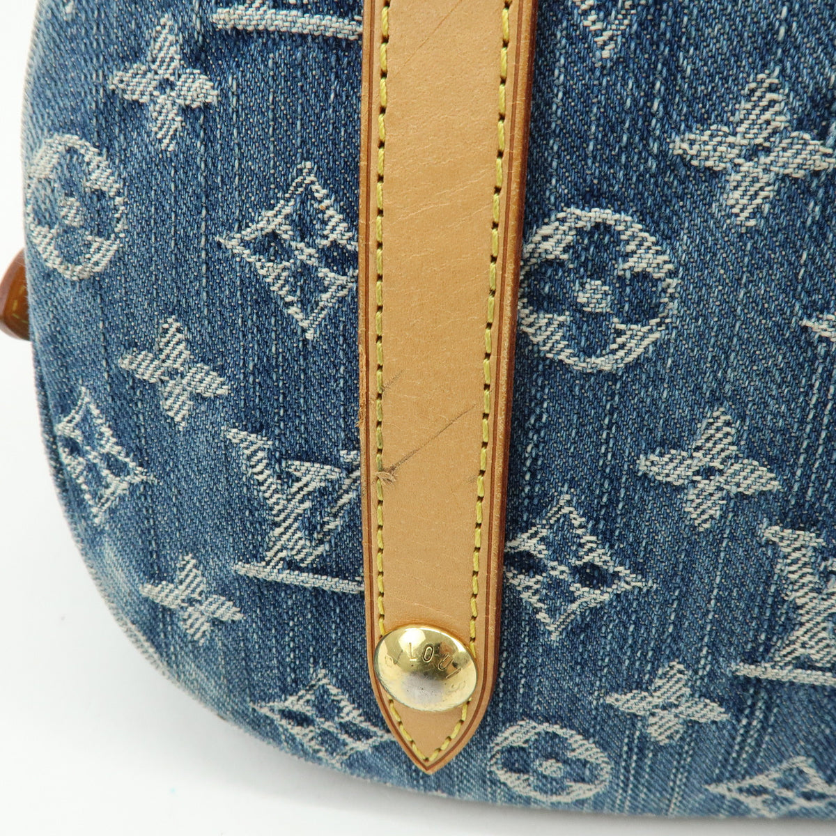 Louis Vuitton Monogram Denim XL Shoulder Bag Tote Bag Blue M95515