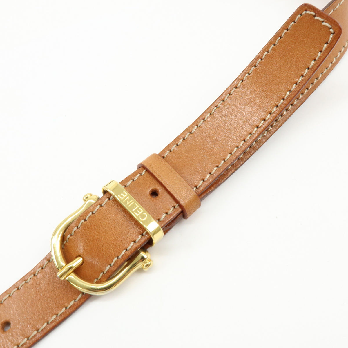 CELINE Macadam PVC Leather Shoulder Bag Crossbody Bag Brown