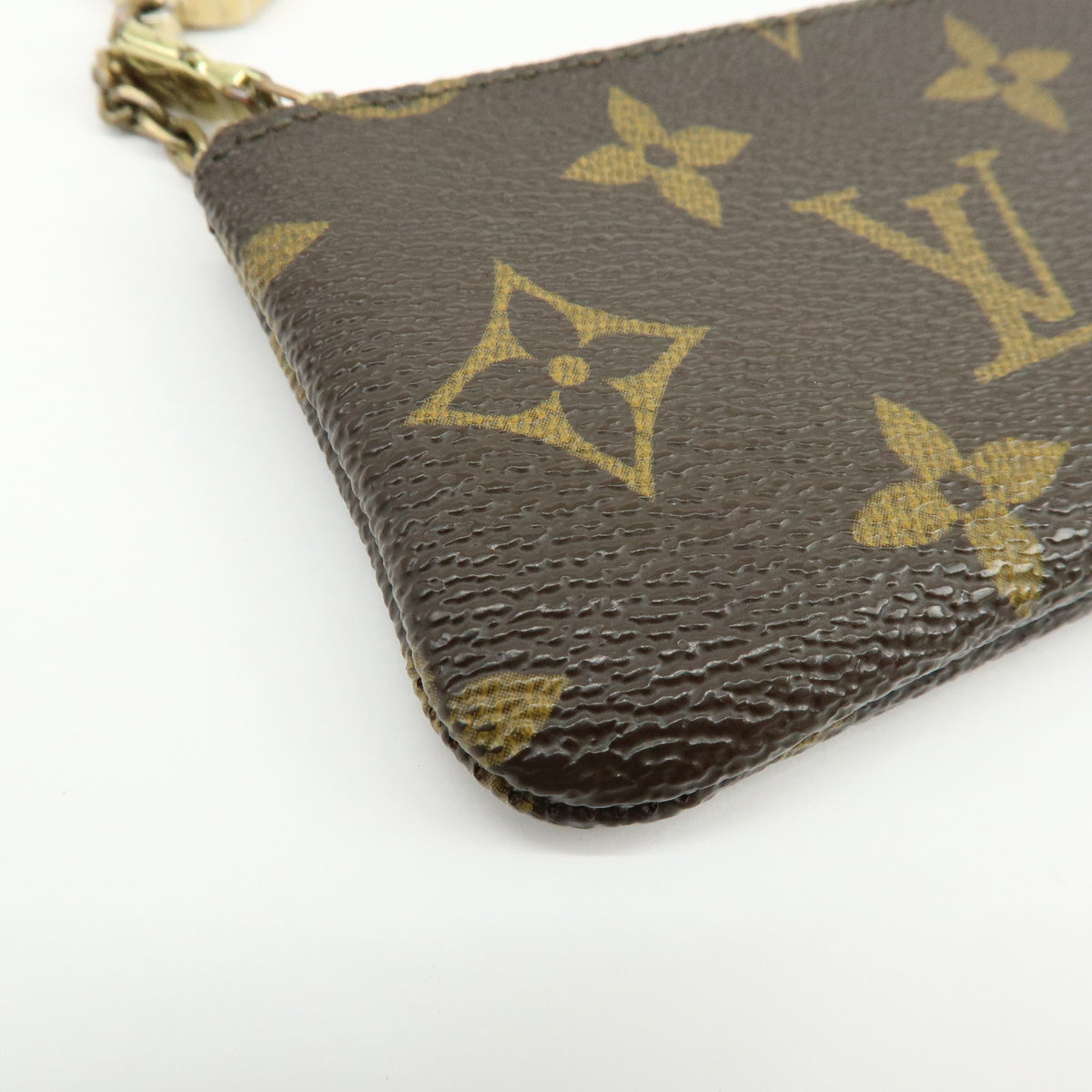 Louis Vuitton Monogram Pochette Cles Coin Case Key Case Brown M62650