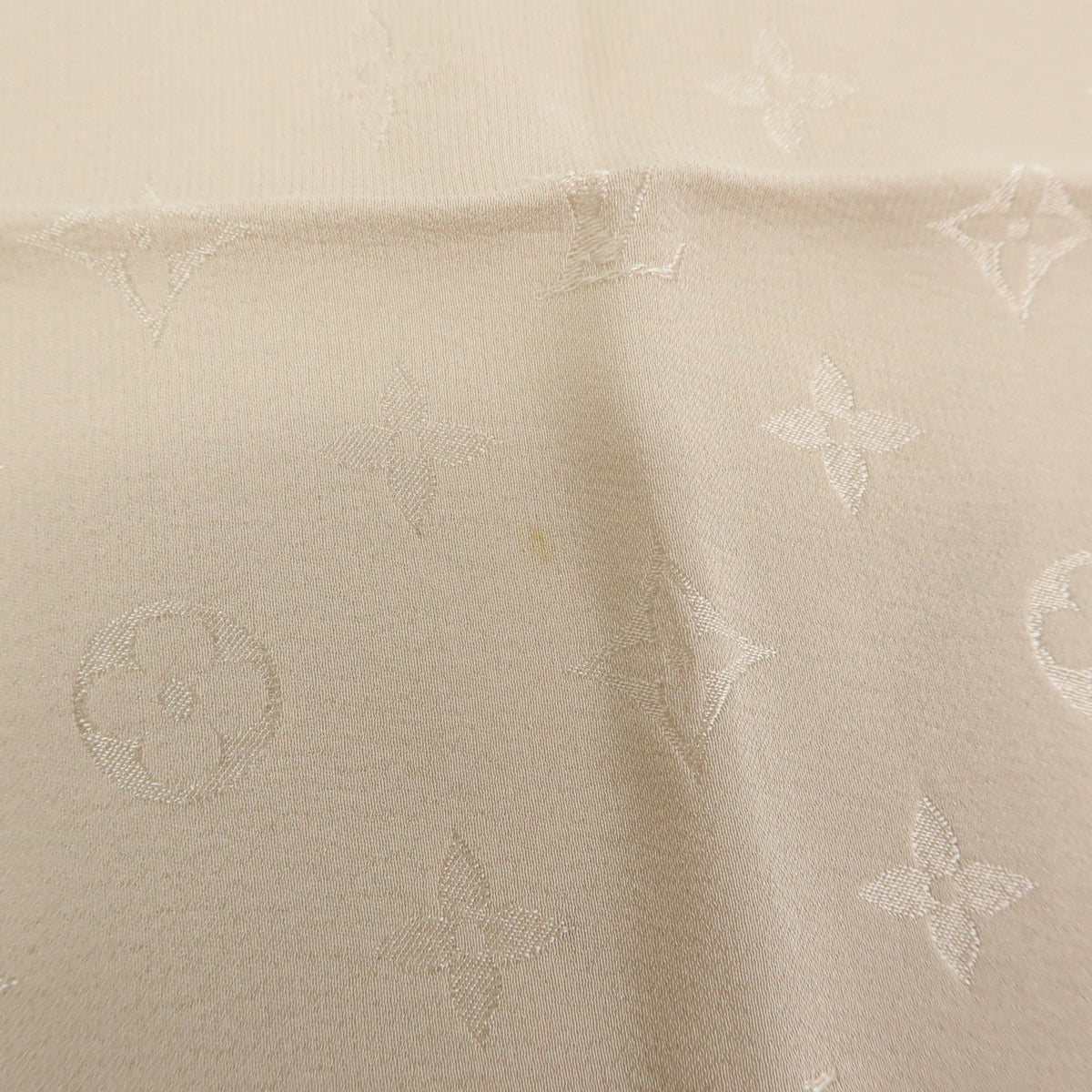 Louis Vuitton Monogram Carre Monaco Silk 100% Scarf Beige M71146