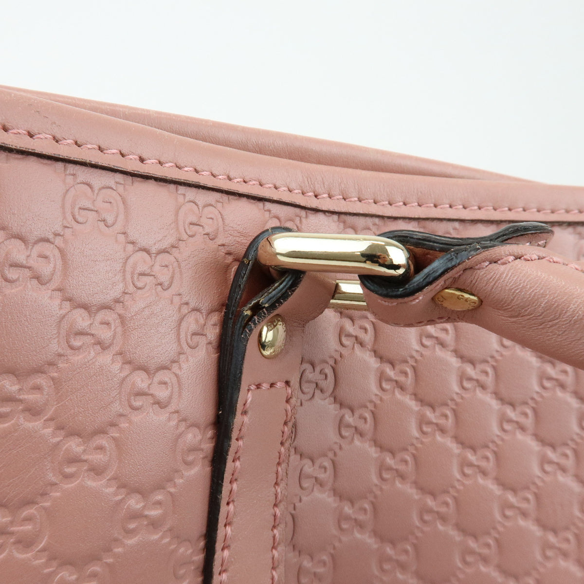 GUCCI Microguccissima Leather Tote Bag Shoulder Bag Pink 449647