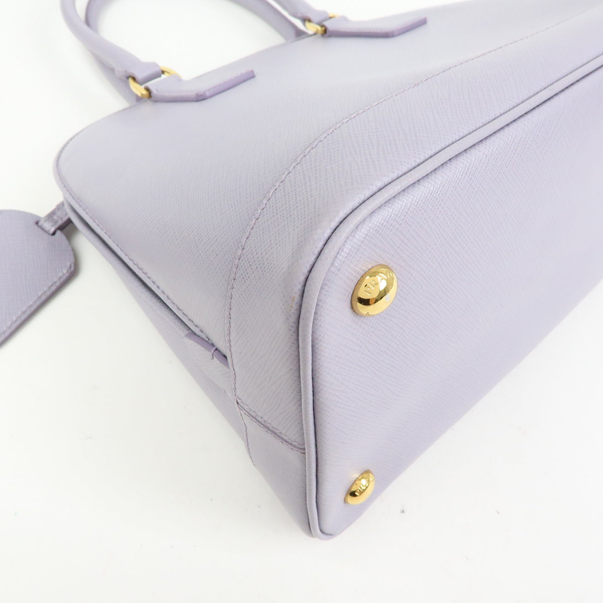 PRADA Triangle Logo Promenado Saffiano Leather 2Way Bag  Purple BN2567