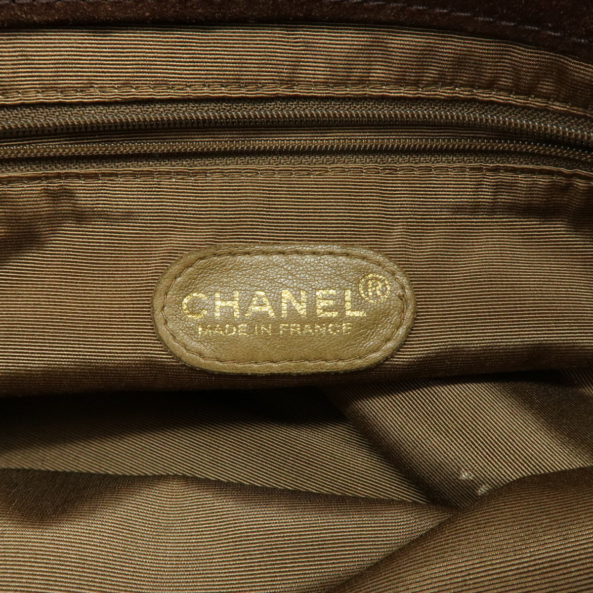 CHANEL COCO Mark Suede Tote Bag Shoulder Bag Brown