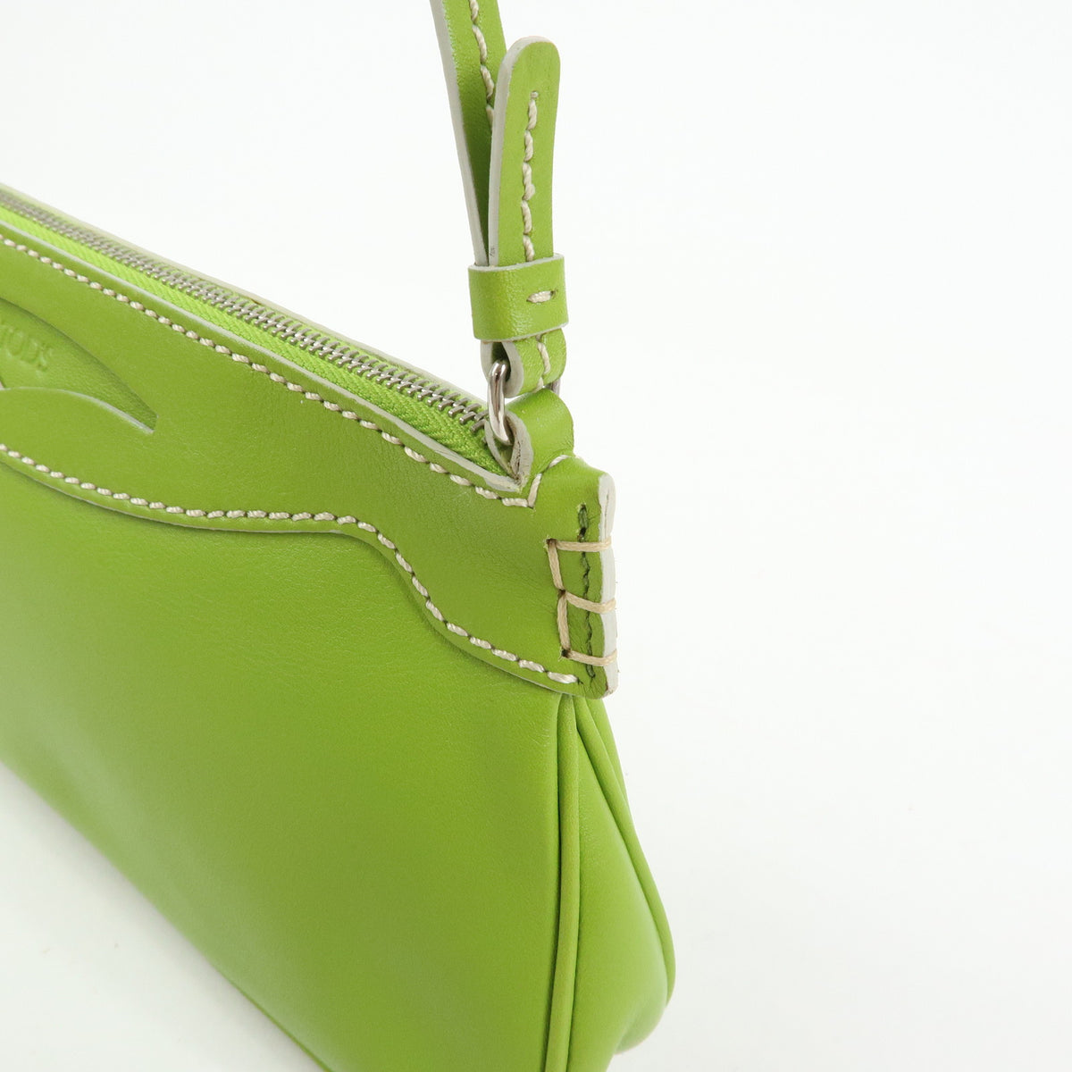 TOD'S Leather Shoulder Bag Hand Bag Light Green