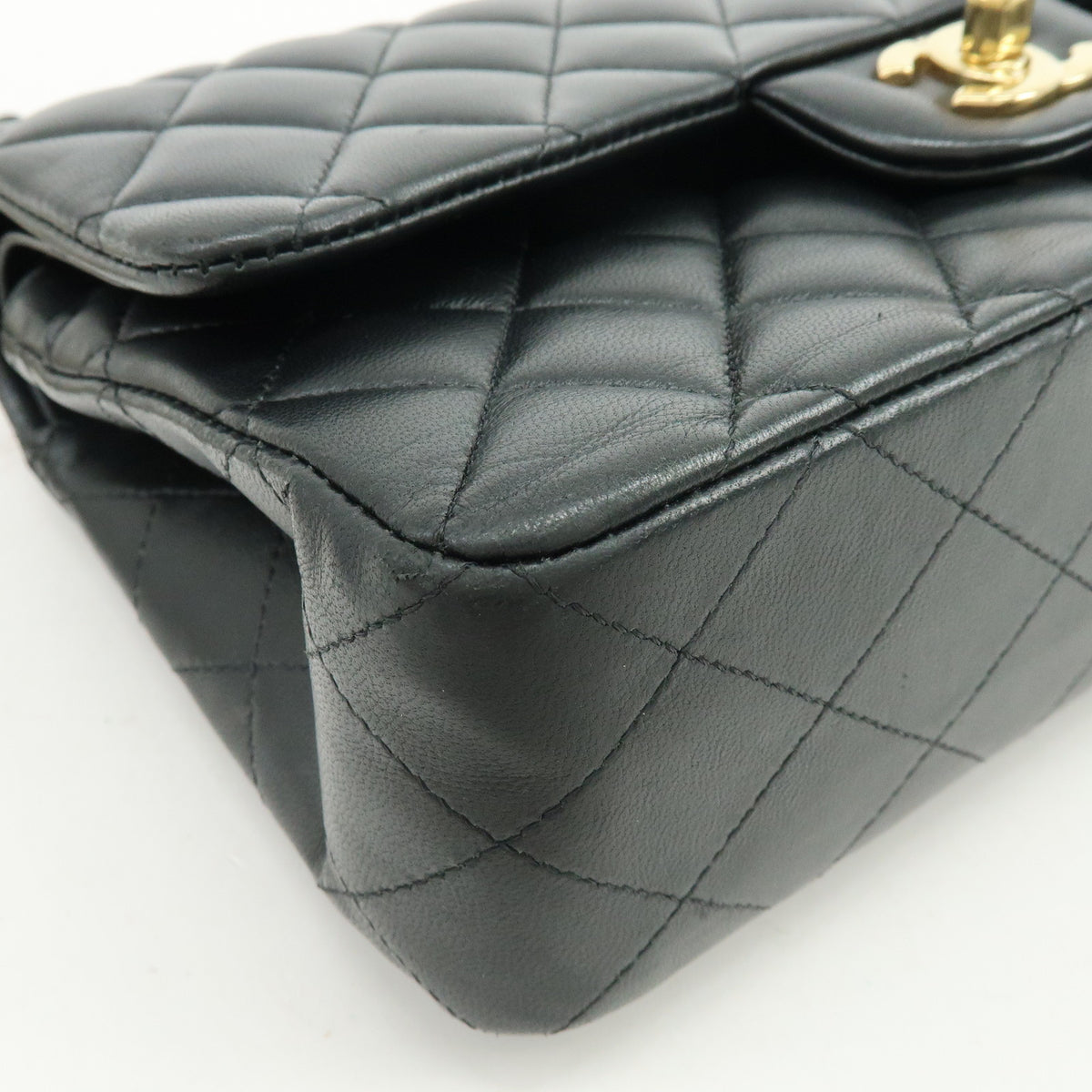 CHANEL Matelasse 23 Lambskin Double Flap Chain Shoulder Bag  A01113