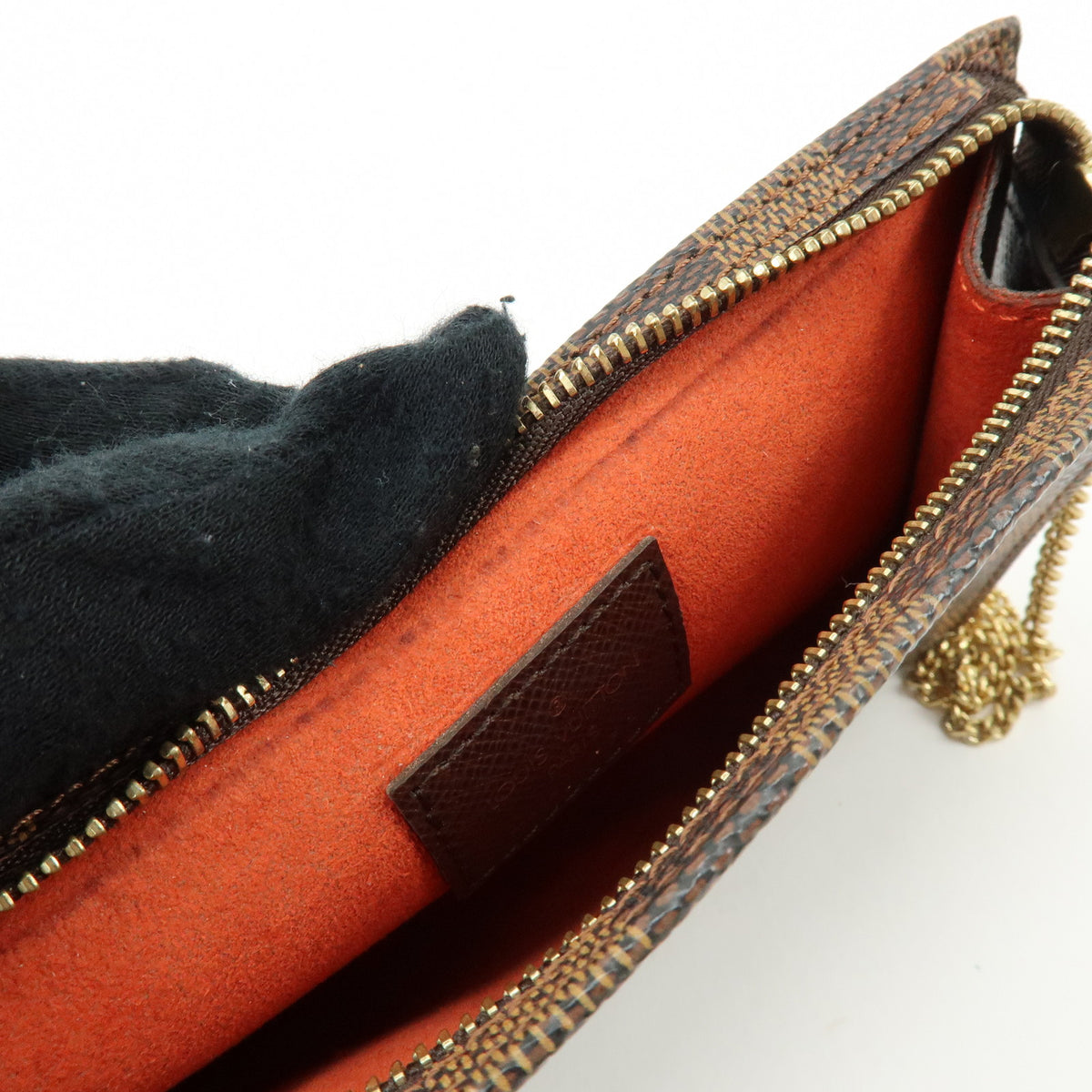 Louis Vuitton Damier Ebene Pouch for Marais Bag Brown