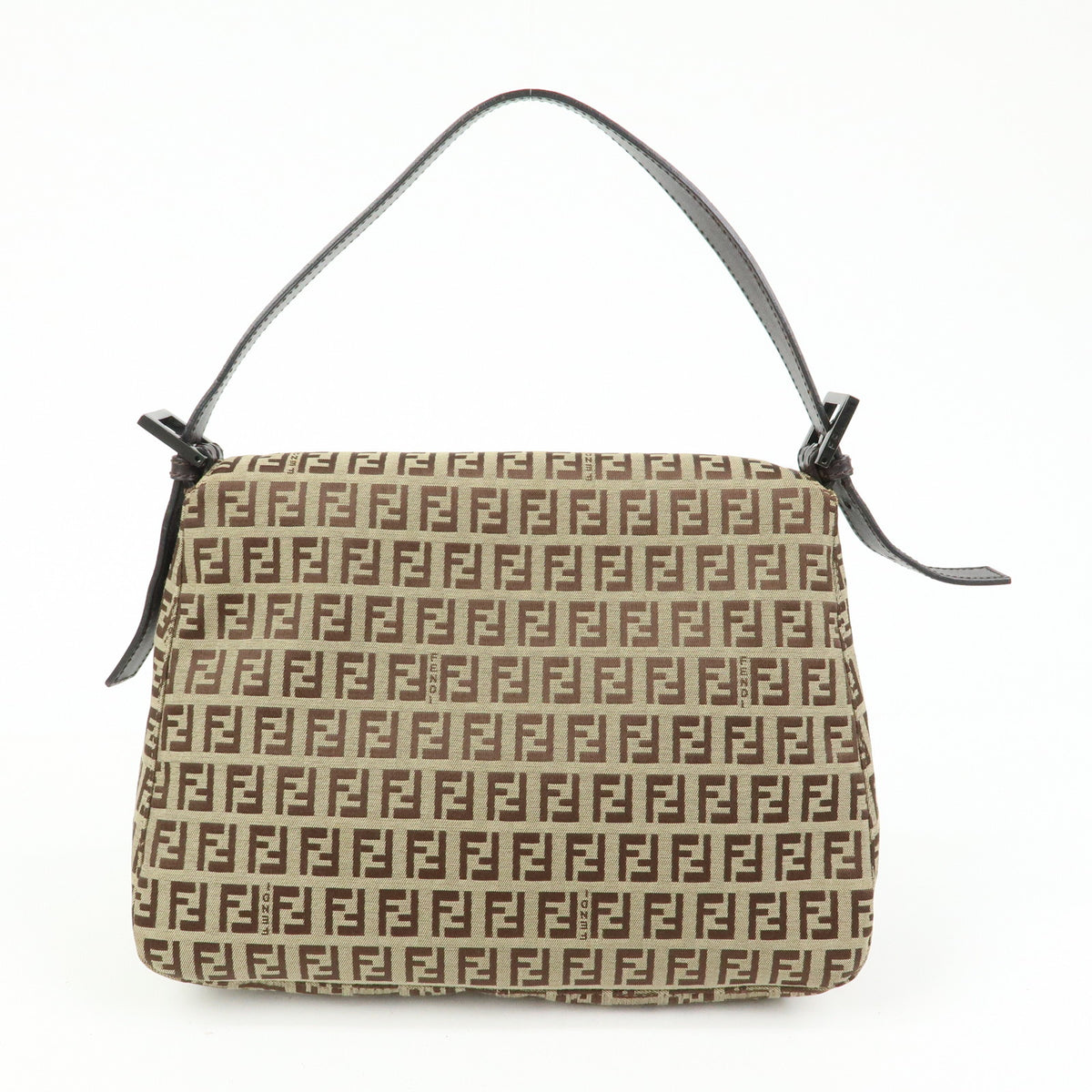 FENDI Mamma Baguette Zucchino Jaquard Leather Shoulder Bag 8BR001