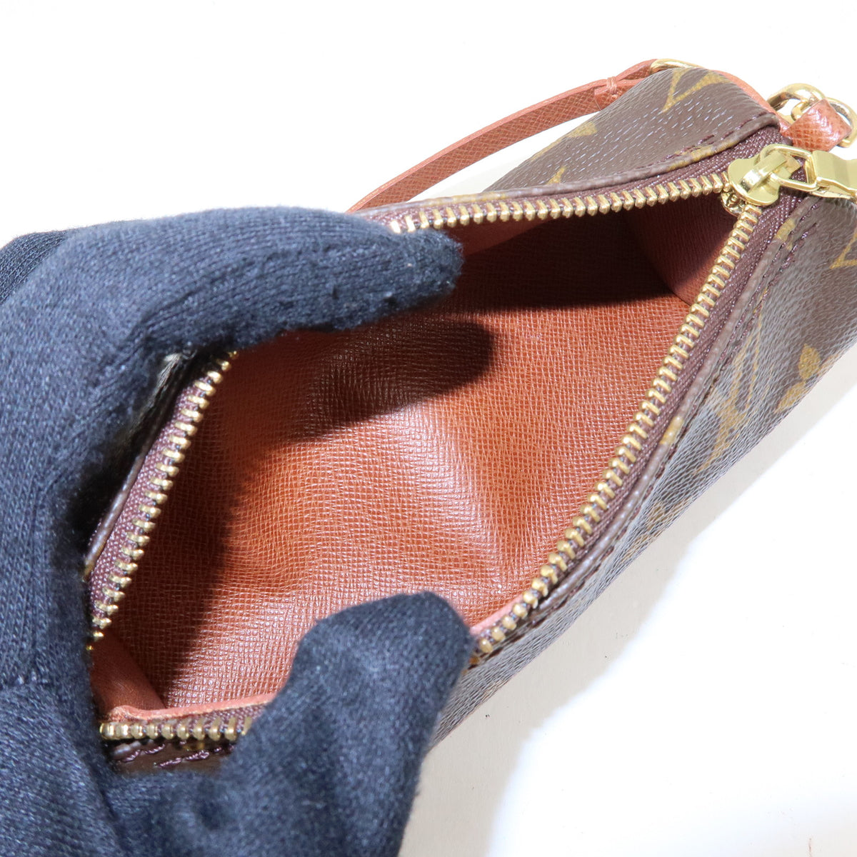 Louis Vuitton Monogram Mini Pouch for Papillon Bag Brown
