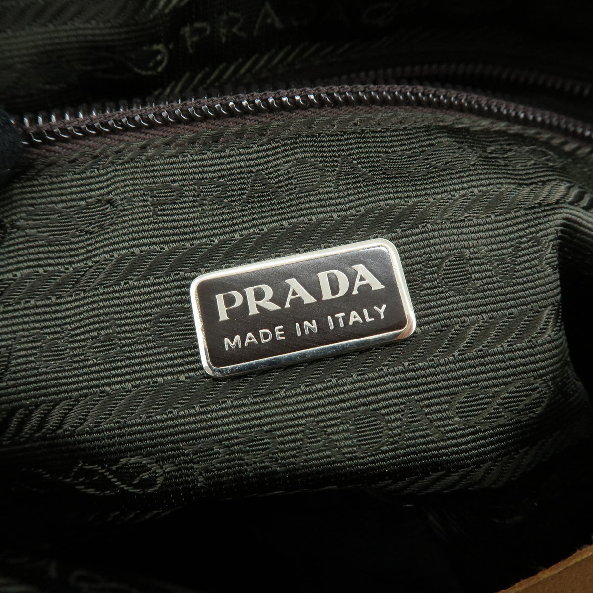 PRADA Logo Sport Leather Shoulder Bag Hand Bag Yellow Brown