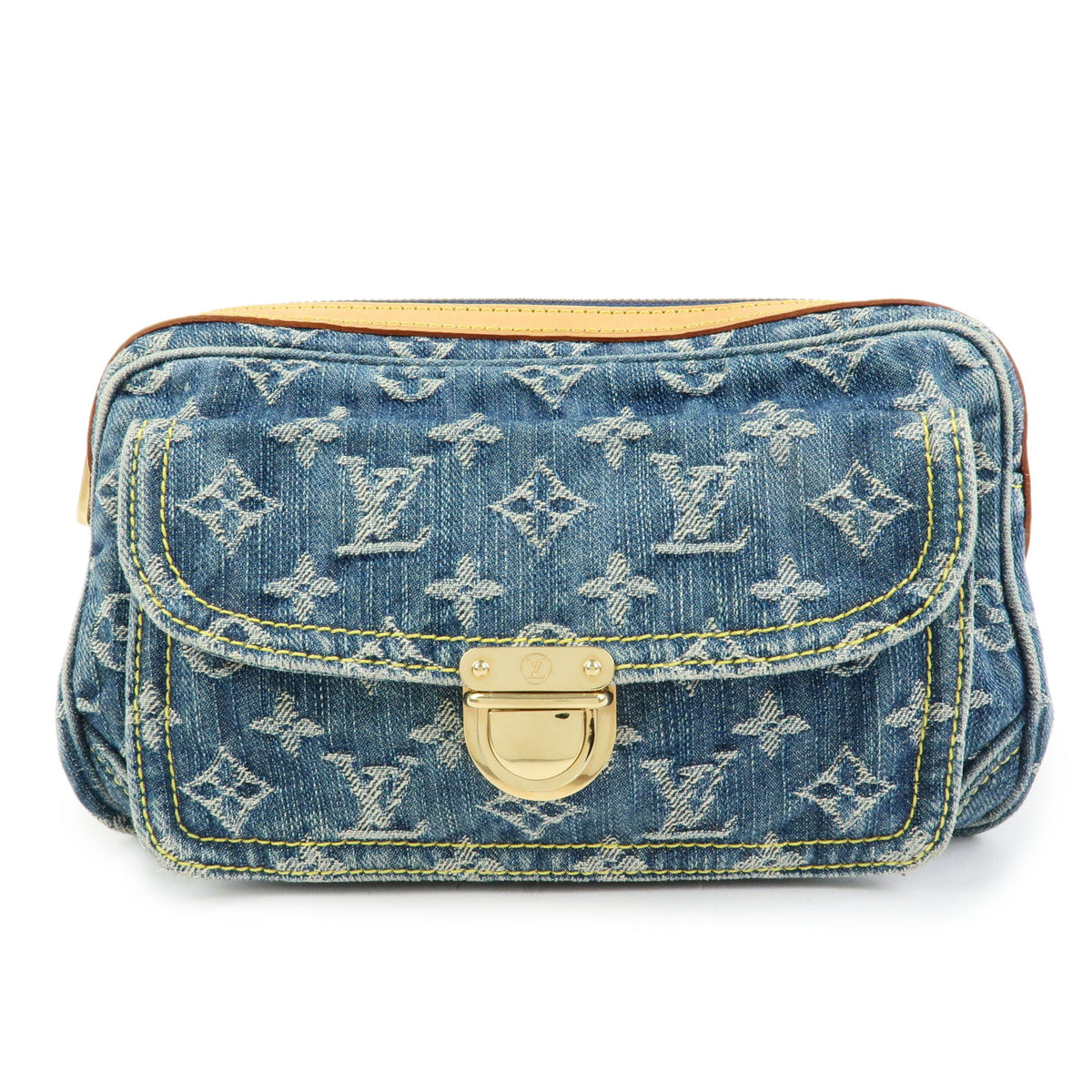 Louis Vuitton Monogram Denim Bum Bag Waist Bag Blue M95347