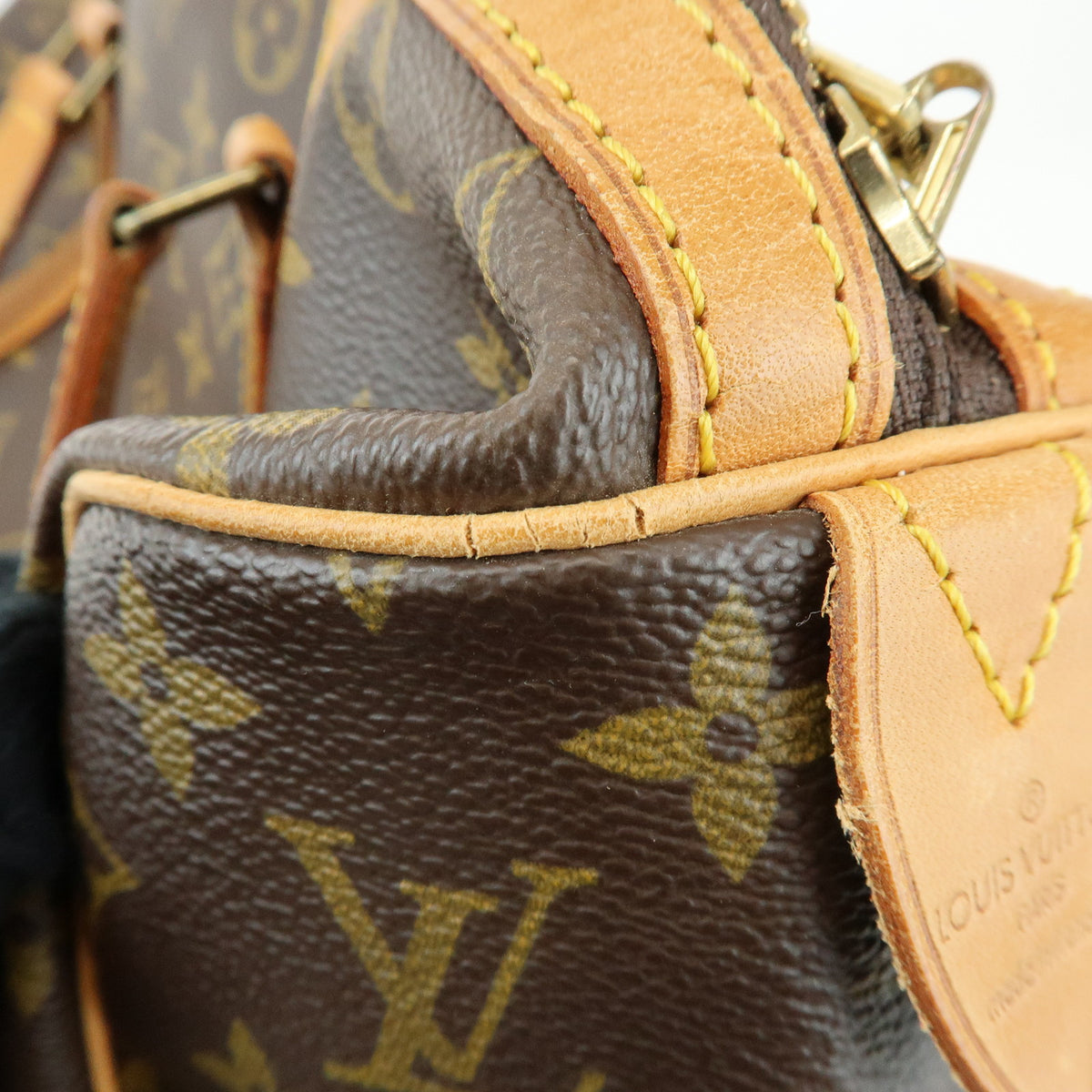 Louis Vuitton Monogram Sac Souple 35 Boston Bag Brown M41626