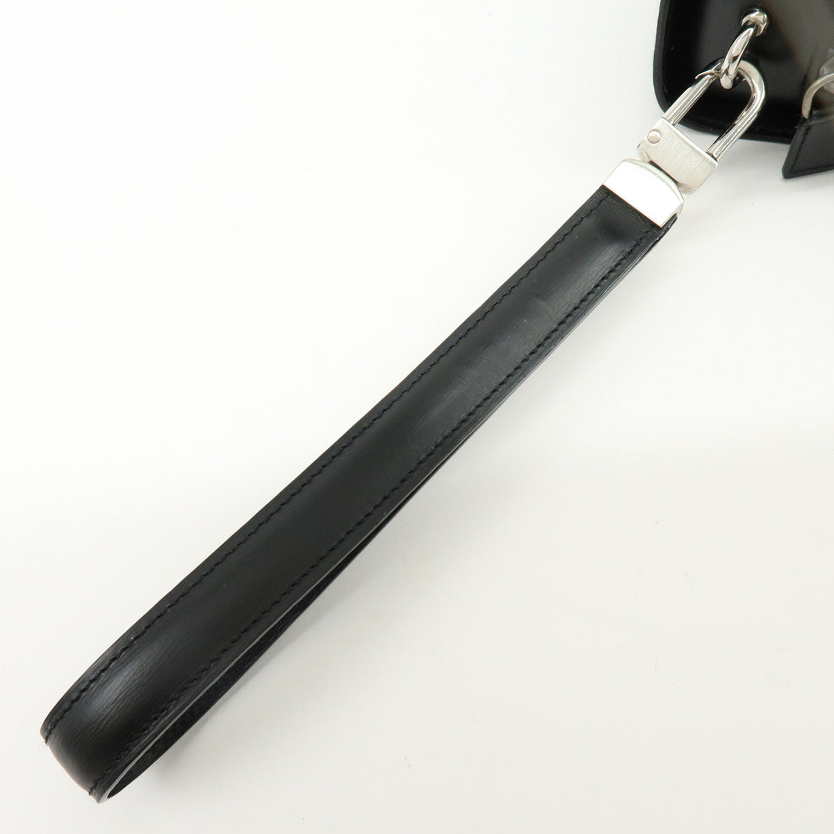 Cartier Pasha Leather Clutch Bag Wristlet Bag Pouch Black