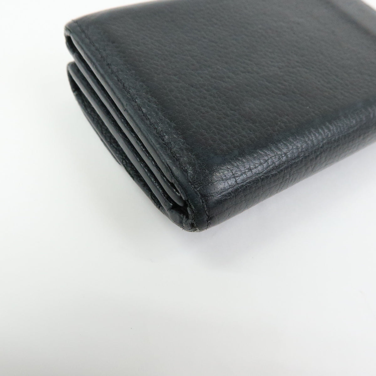 Louis Vuitton Logo Portefeuille Lock Mini Compact Wallet Noir M63921