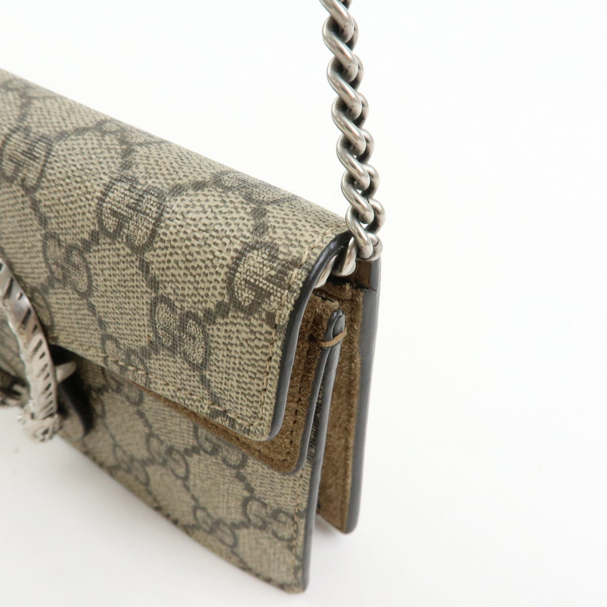 GUCCI Dionysus Super Mini Bag Leather Chain Shoulder Bag Beige 476432