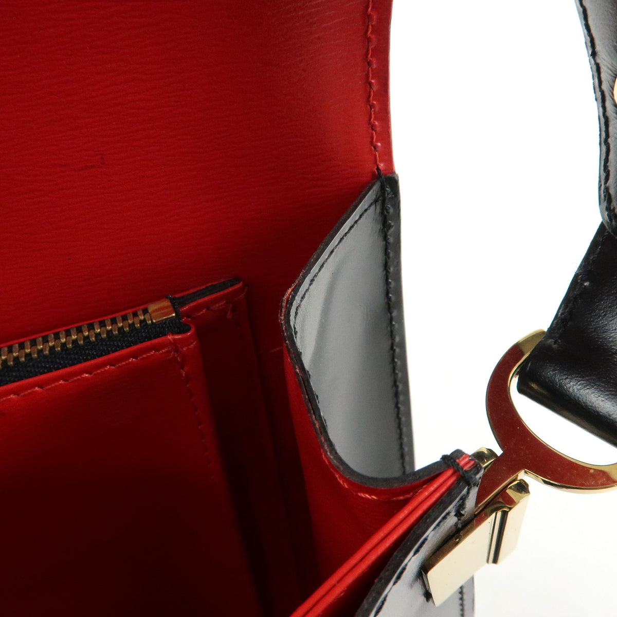 Louis Vuitton Epi Freeland Shoulder Bag Noir Castilian Red M52417