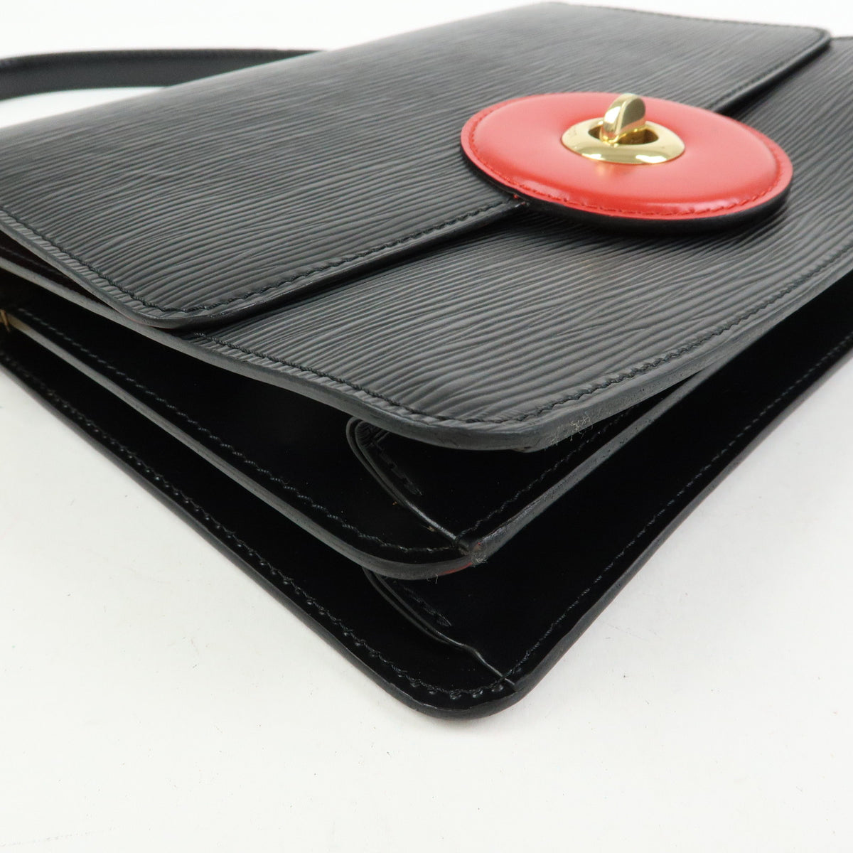 Louis Vuitton Epi Freeland Shoulder Bag Noir Castilian Red M52417