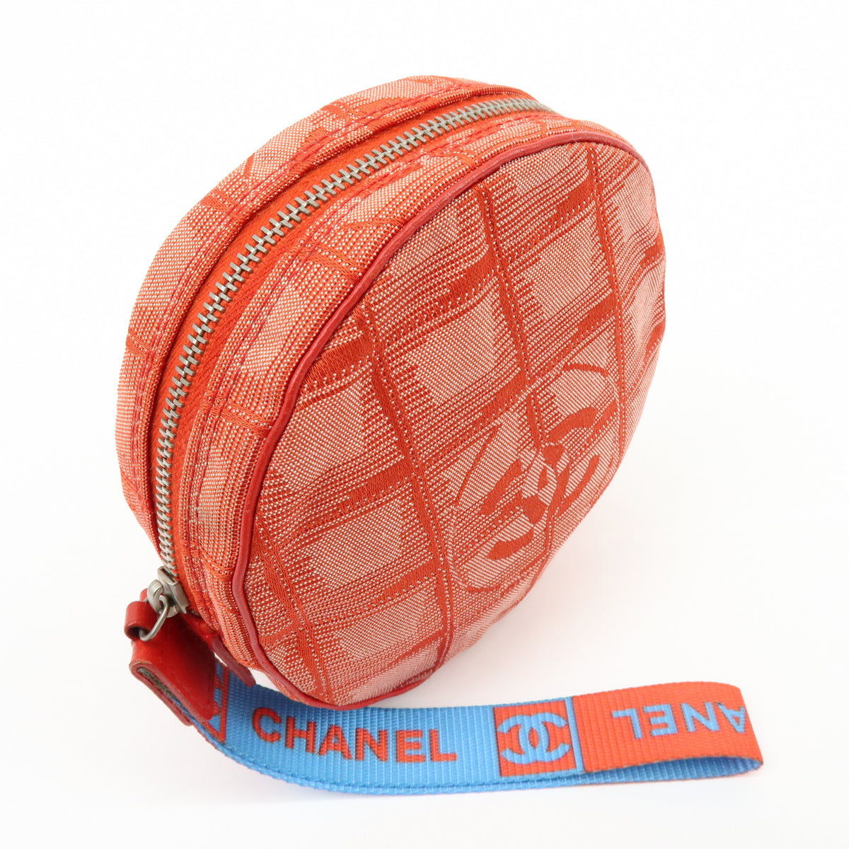 CHANEL New Travel Line COCO Mark Nylon Jacquard Cosmetic Pouch A17682