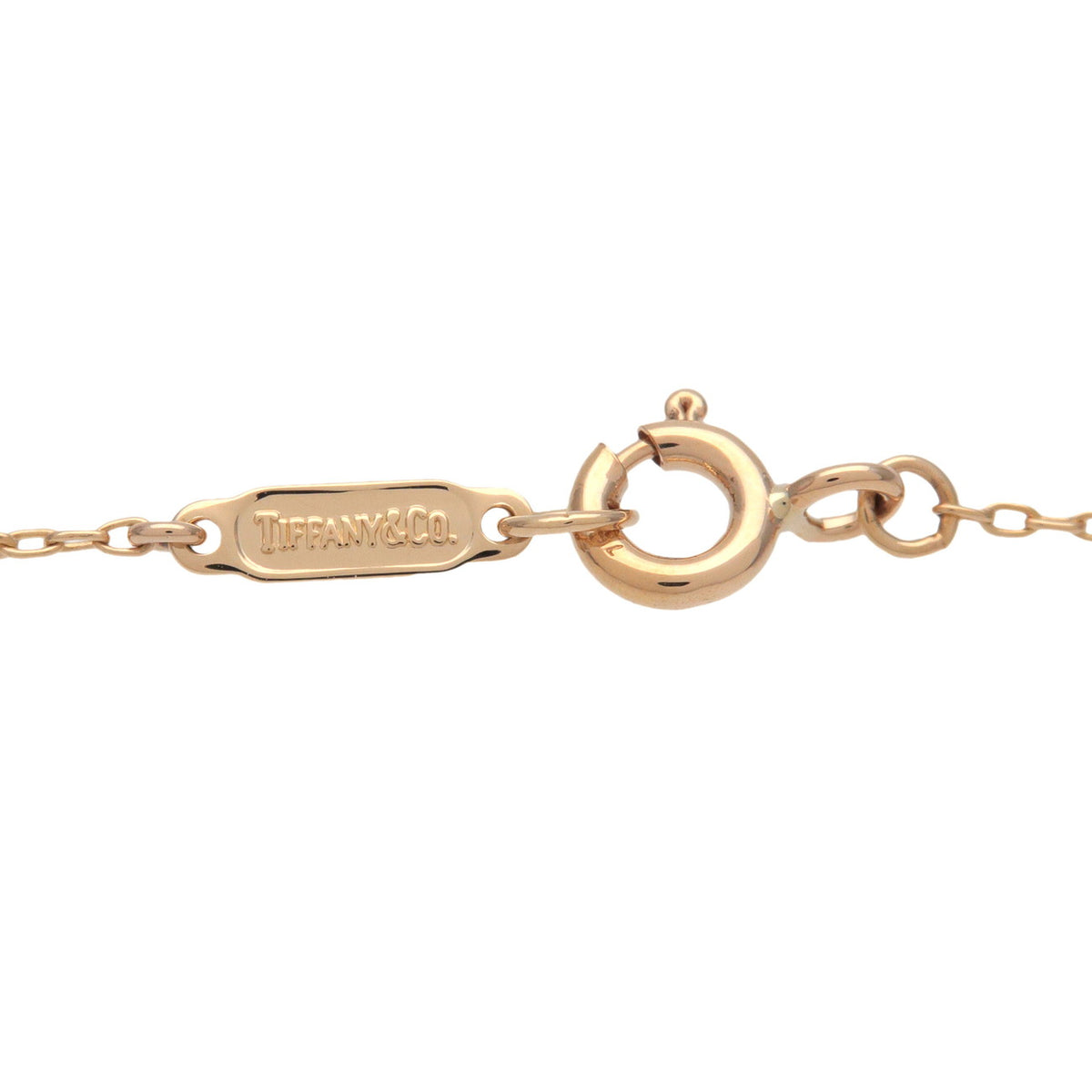Tiffany & Co Dots Heart 3P Diamond Necklace K18 750YG PT950