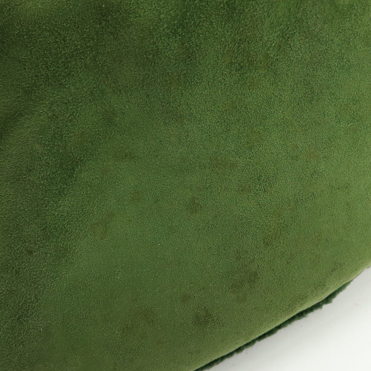 CHANEL Suede Mouton Tote Bag Hand Bag Green