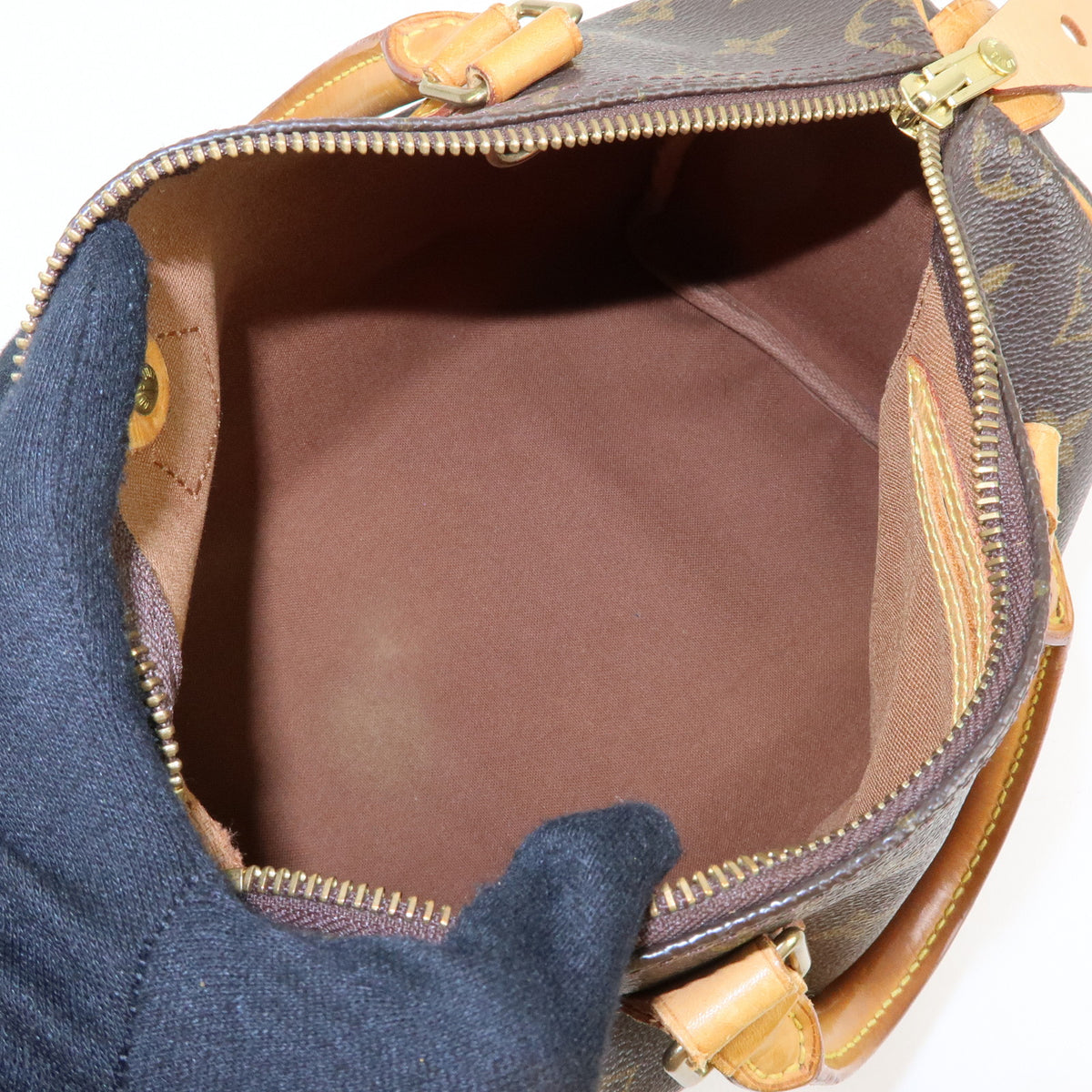 Louis Vuitton Monogram Speedy 25 Boston Bag Hand Bag Brown M41528