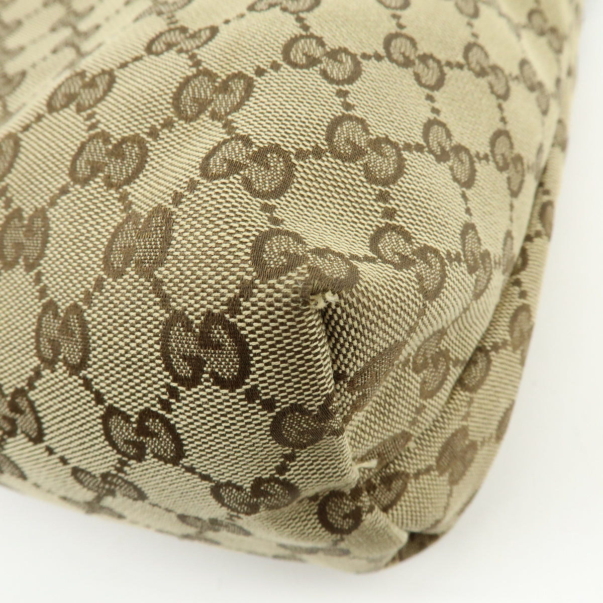 GUCCI Sherry GG Canvas Leather Shoulder Bag Crossbody Bag Beige 189751