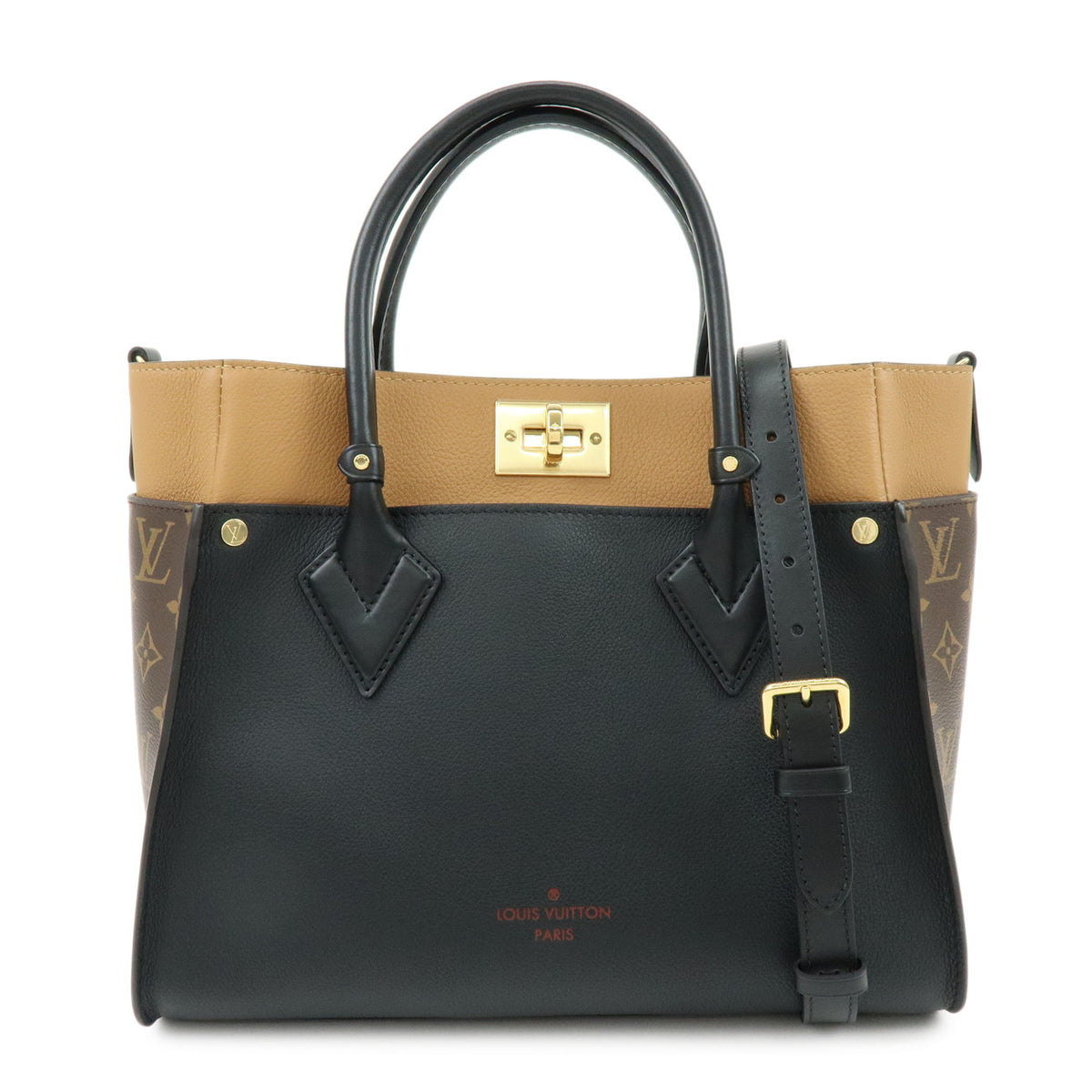 Louis Vuitton Monogram On My Side MM 2Way Bag Noir Brown M53823
