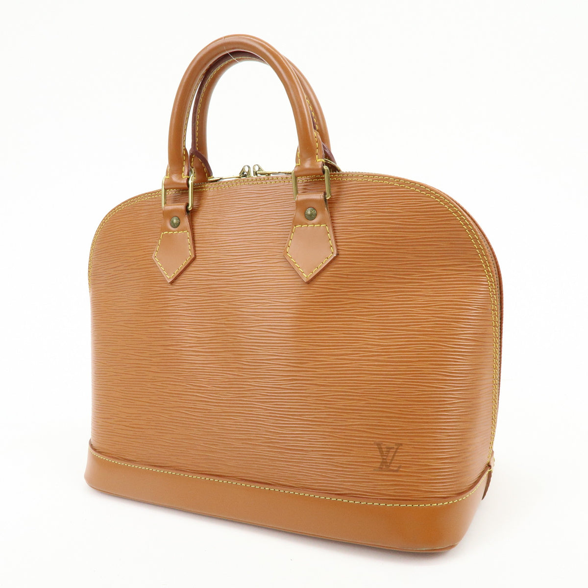 Louis Vuitton Epi Alma PM Hand Bag Zipang Gold M52148