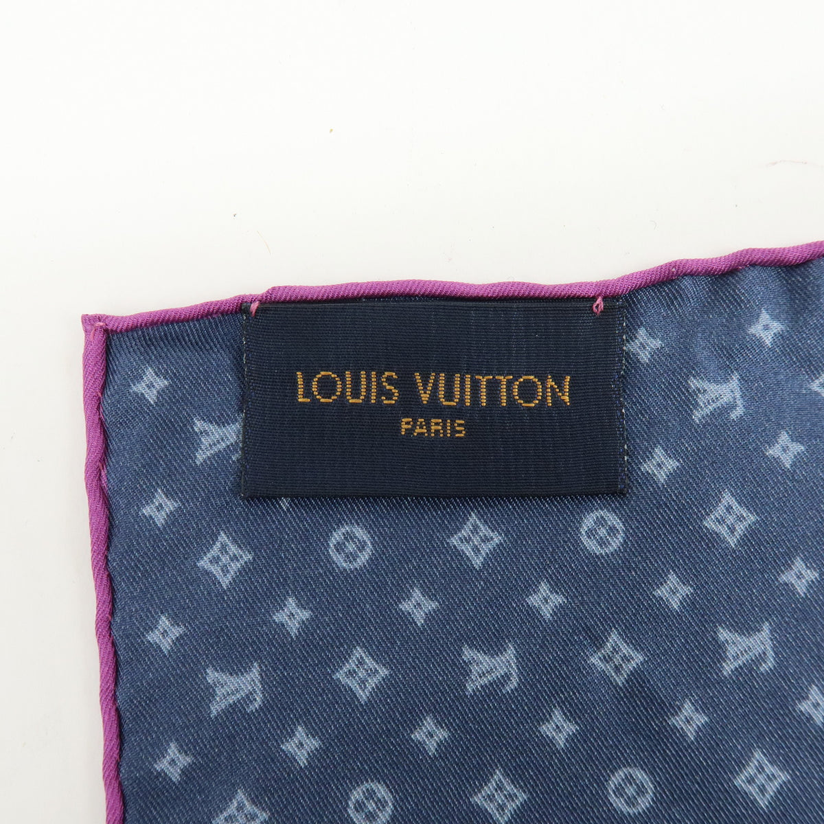Louis Vuitton Monogram Lot of 2 Silk 100% Scarf Brown Navy