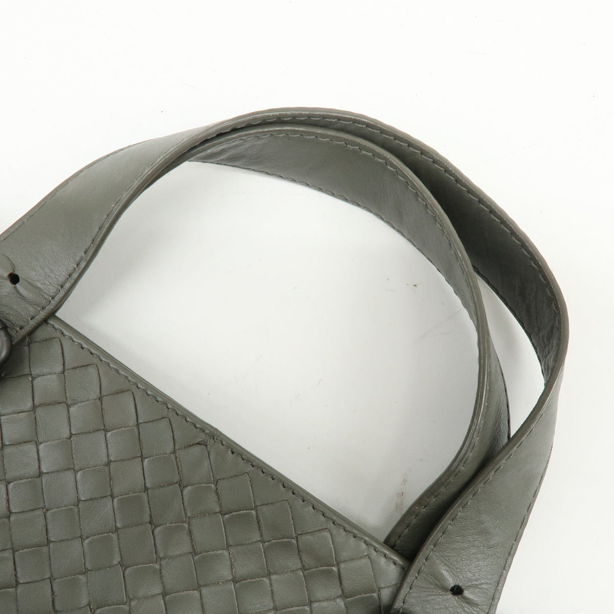 BOTTEGA VENETA Intrecciato Leather Tote Bag Hand Bag  Grey 189632