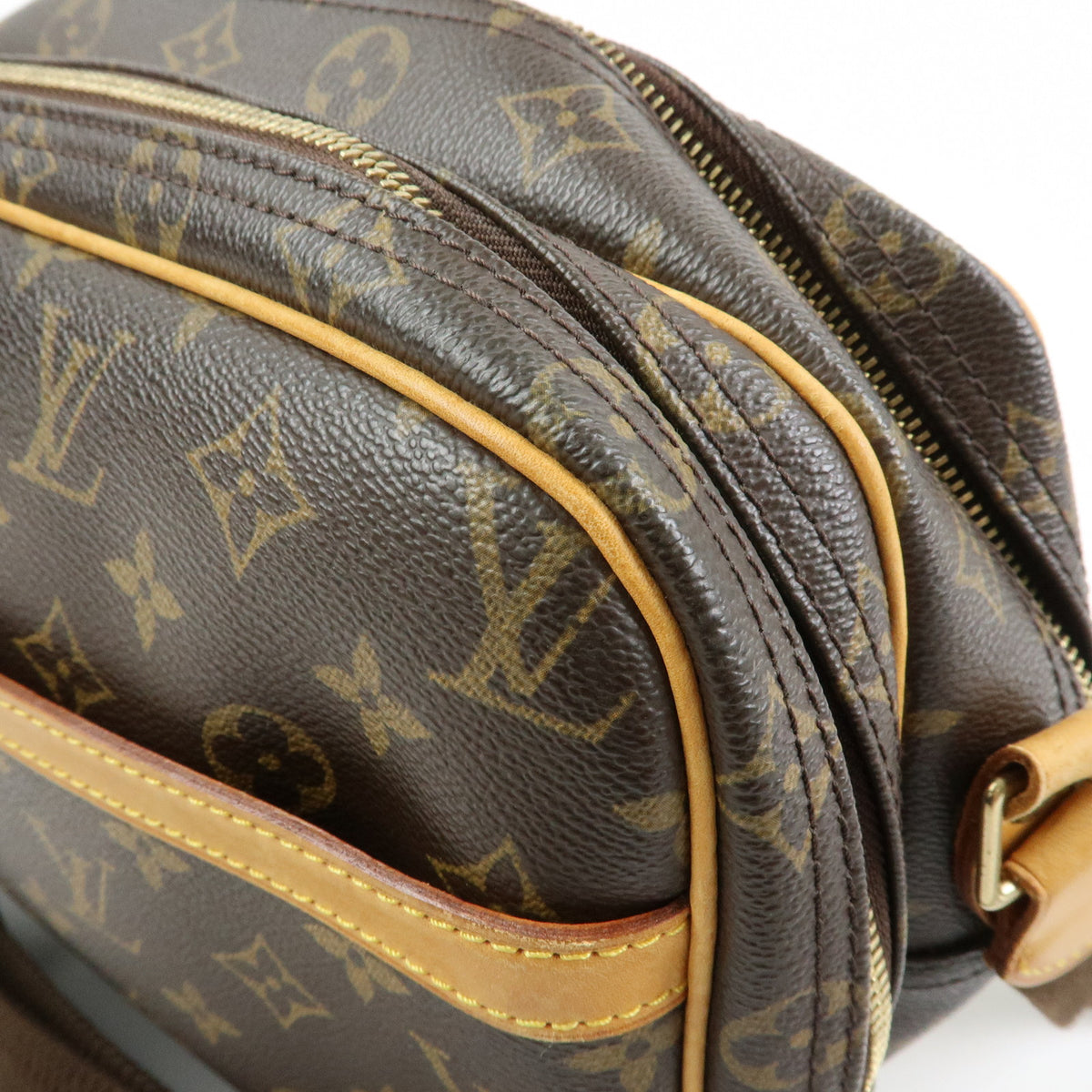 Louis Vuitton Monogram Reporter PM Shoulder Crossbody Bag Brown M45254