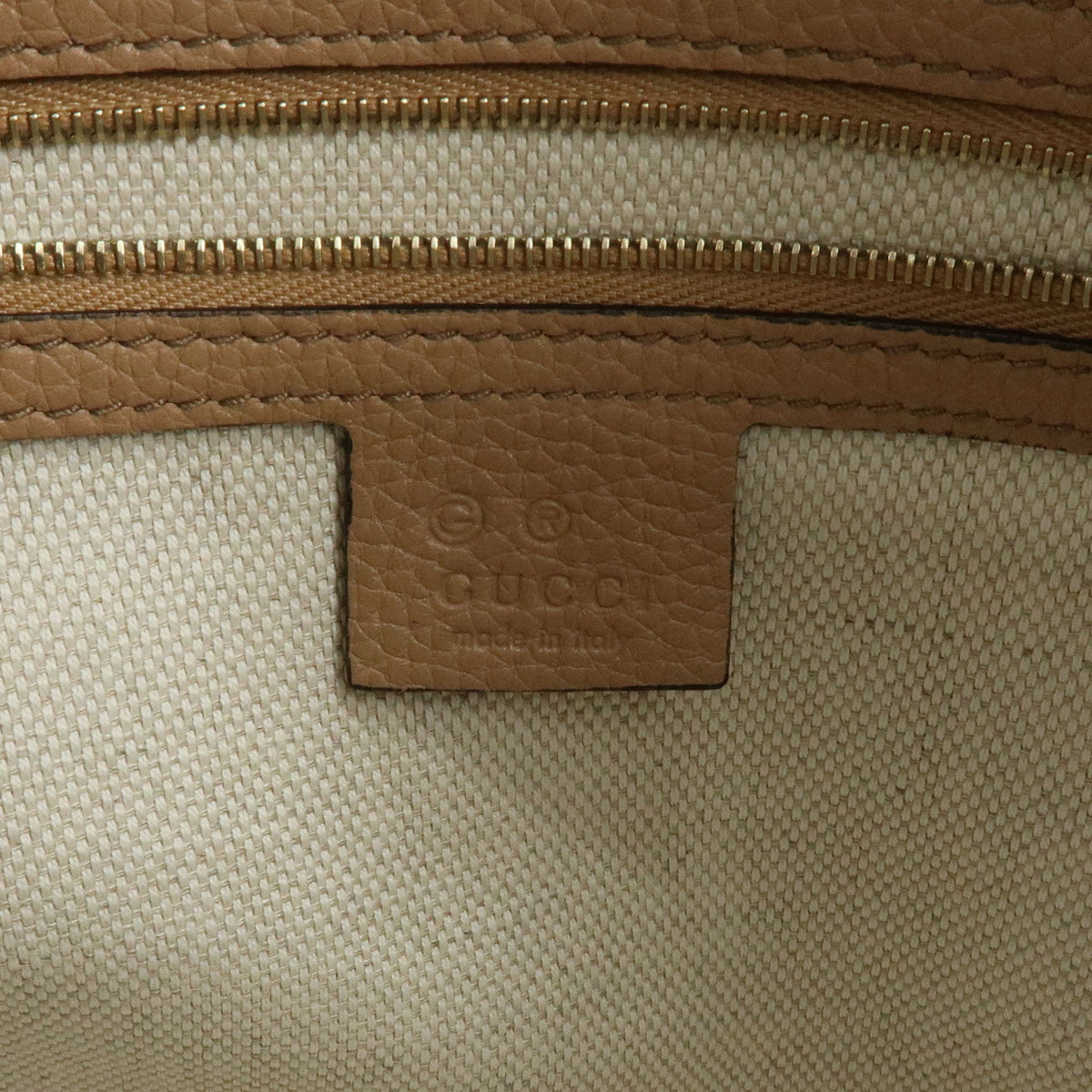 GUCCI SOHO Interlocking G Leather Chain Shoulder Bag Pink Beige 536196