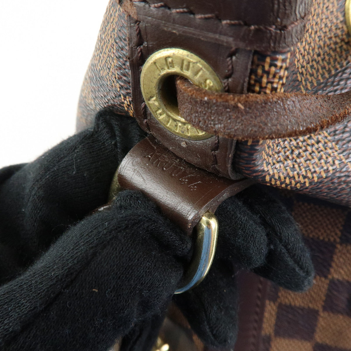 Louis Vuitton Damier Ebene Canvas Leather Petit Noe SPO Shoulder Bag