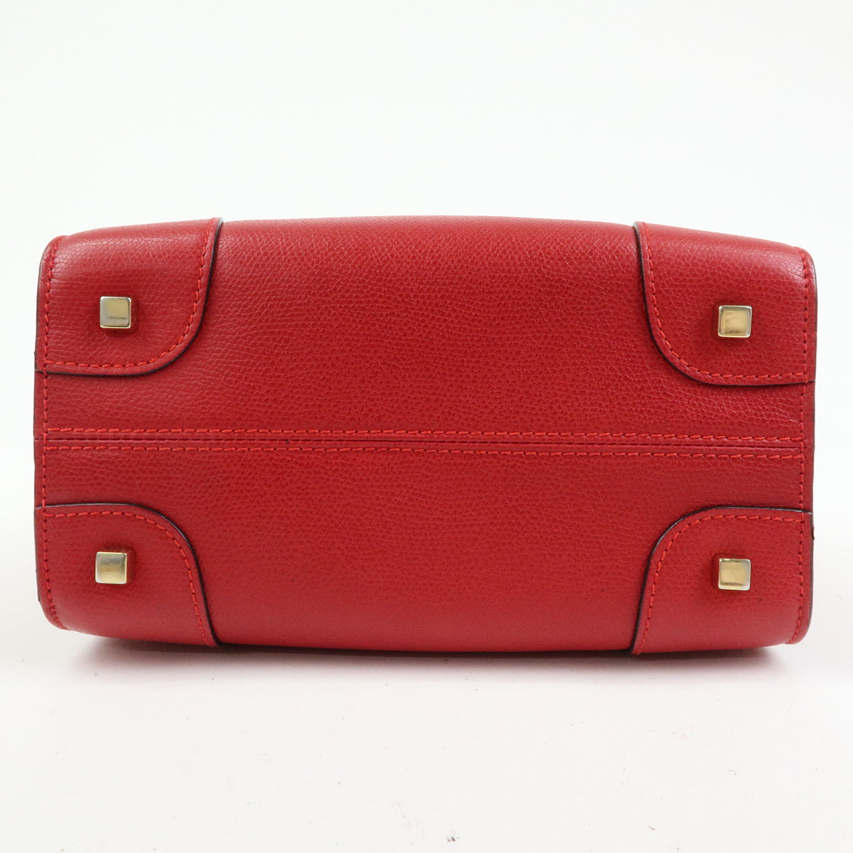 Valextra Babila Leahter Mini Boston Bag Hand Bag Red