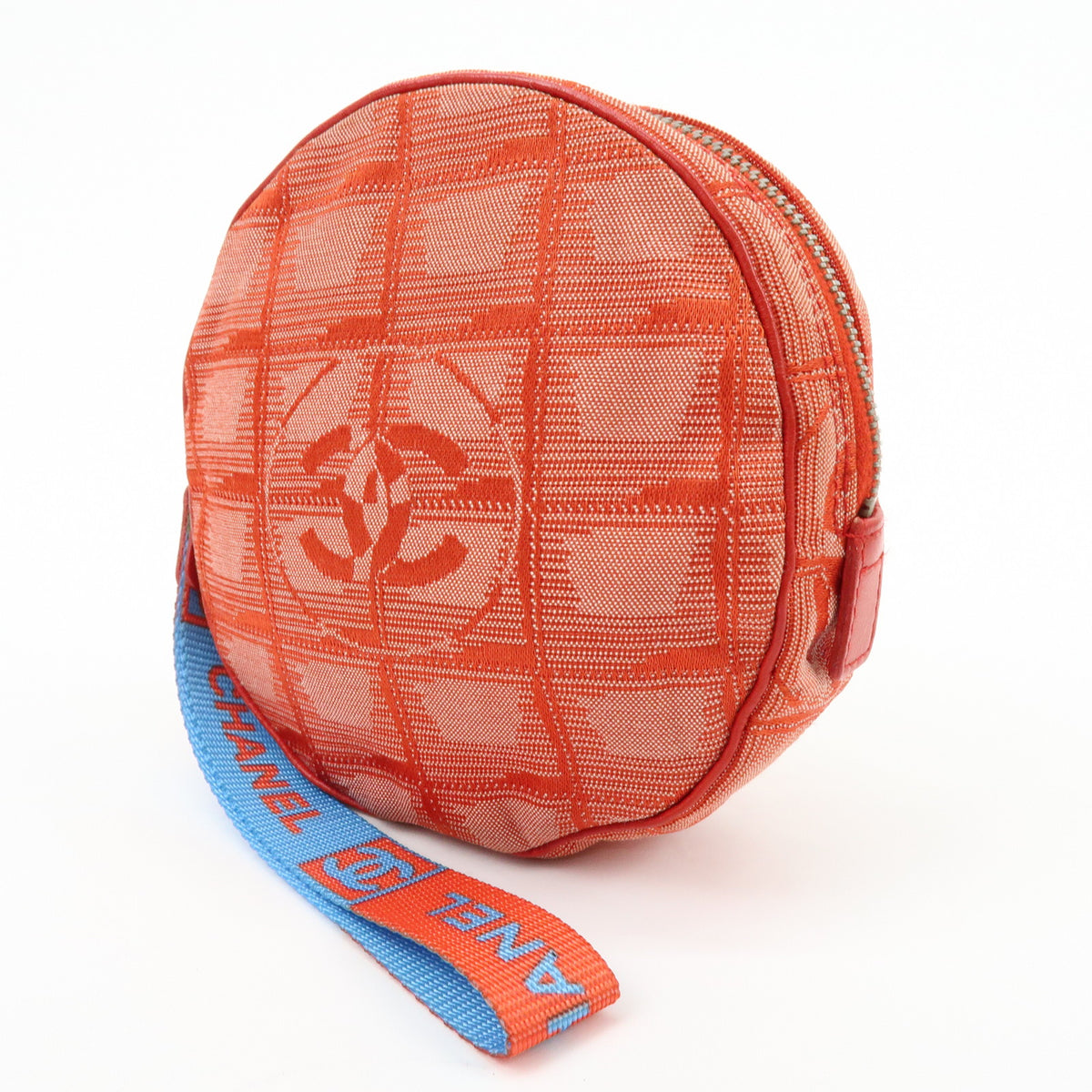 CHANEL New Travel Line COCO Mark Nylon Jacquard Cosmetic Pouch A17682