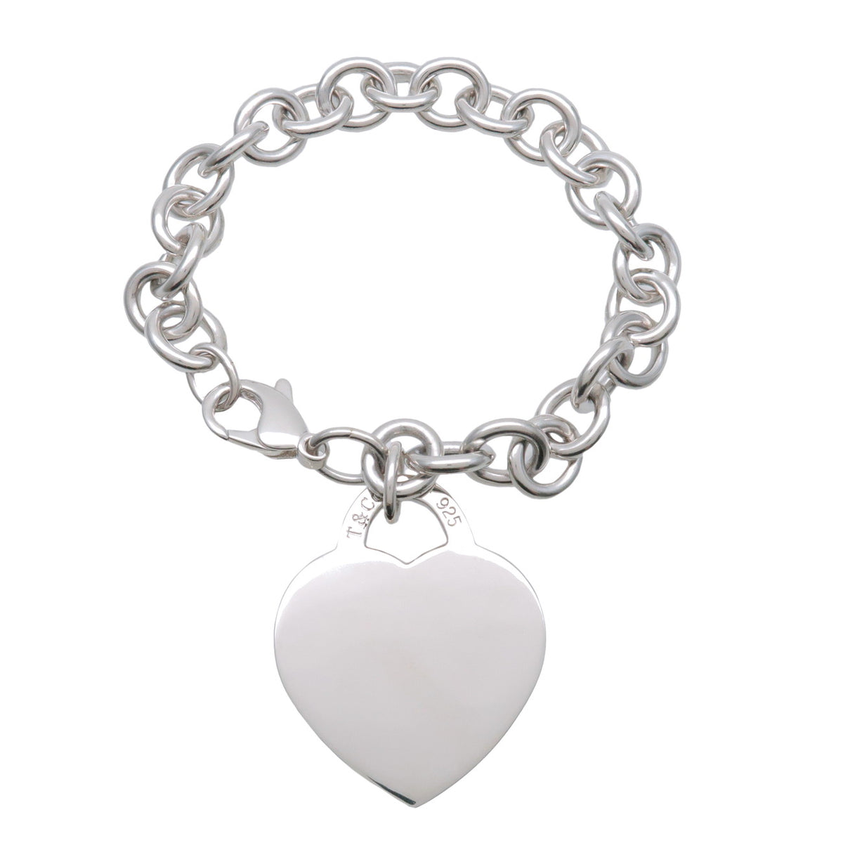 Tiffany & Co Heart Tag Chain Bracelet Large SV925 Silver