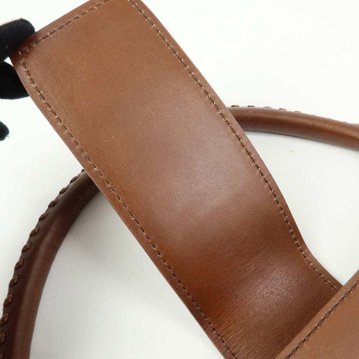 GUCCI Leather Wooden Clasp Shoulder Bag Hand Bag Gradation Brown 105374