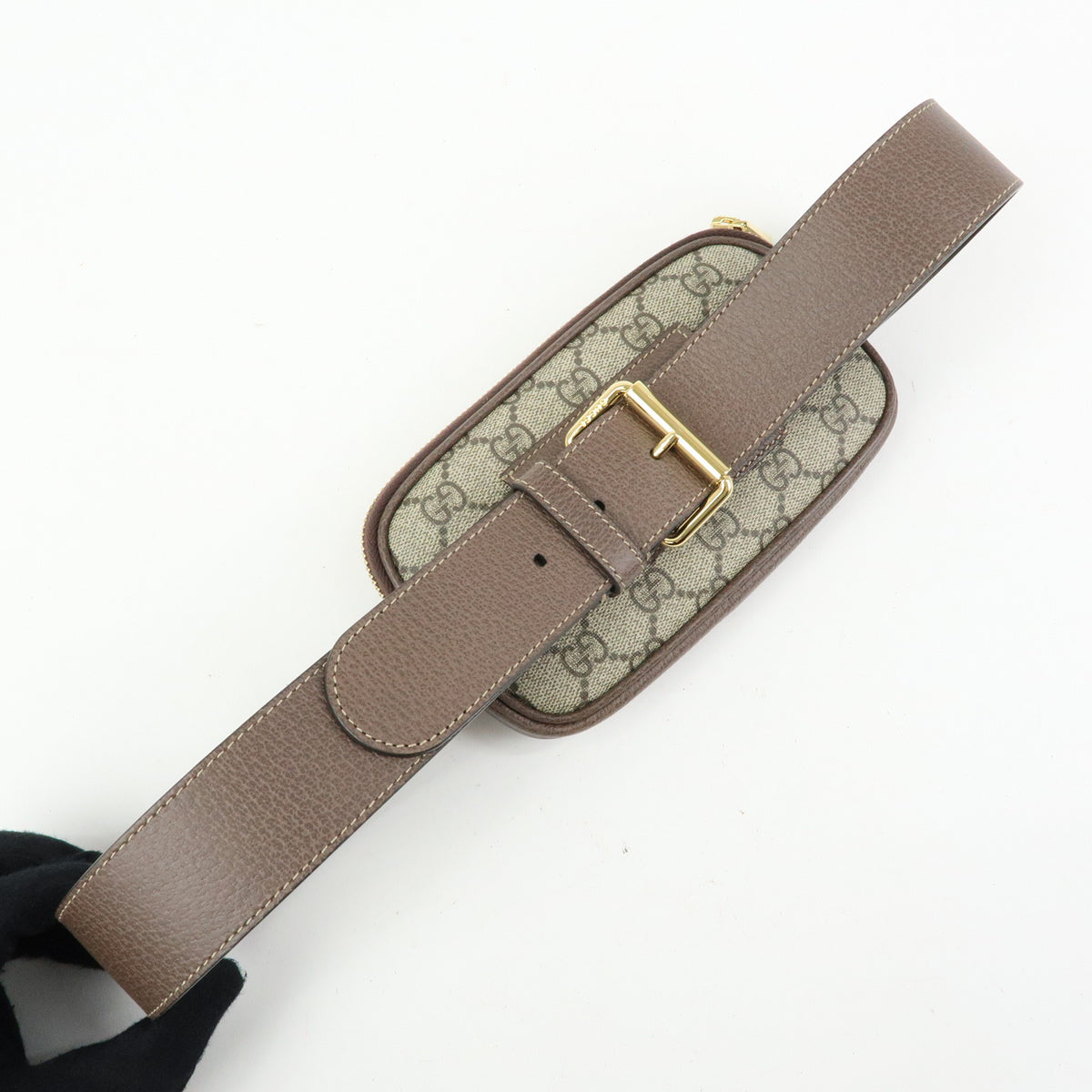 GUCCI Sherry Ophidia Double G GG Supreme Leather Waist Bag Pouch 519308