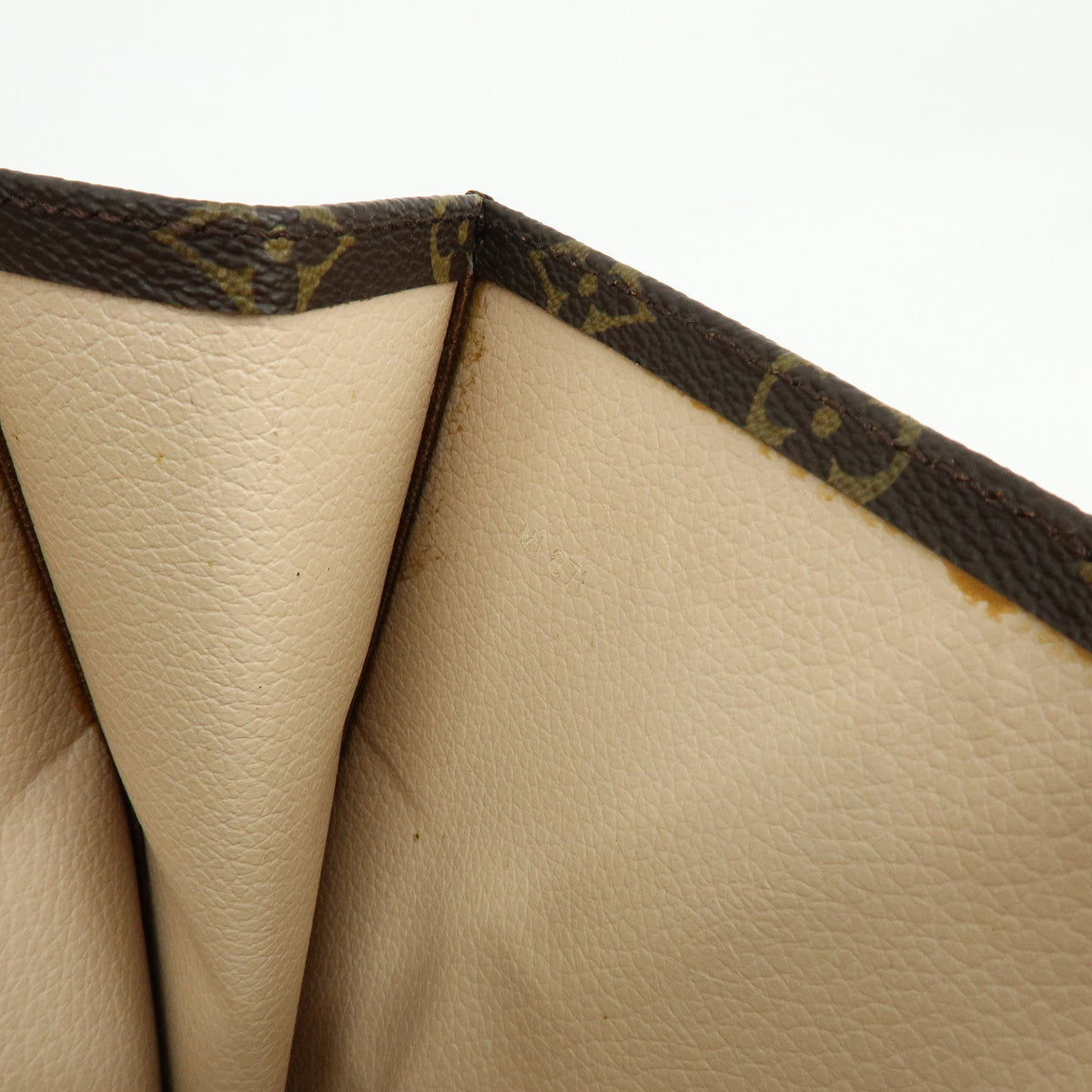 Louis Vuitton Monogram Sac Plat Leather Tote Bag Hand Bag Brown M51140
