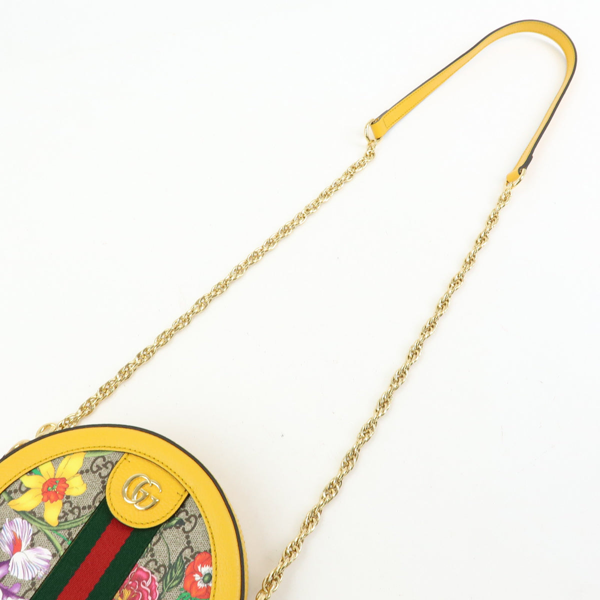 GUCCI Ophidia Sherry Double G Round Mini Chain Shoulder Bag 550618